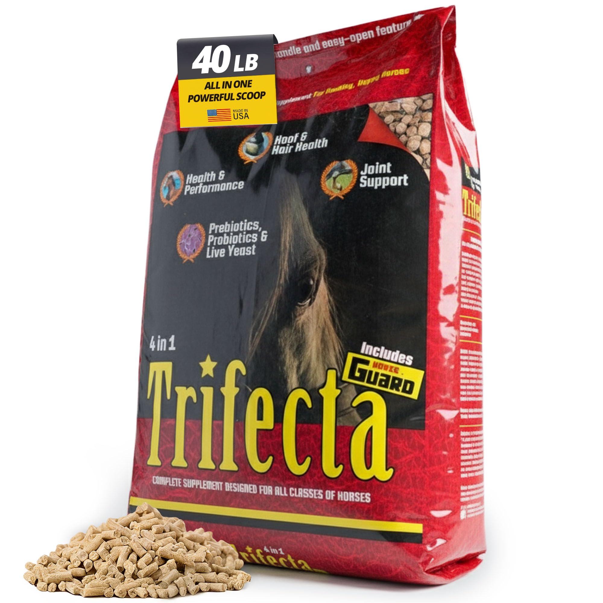 Trifecta 40 lb, 4 Equine Vitamin Minerals in 1 Complete Supplement