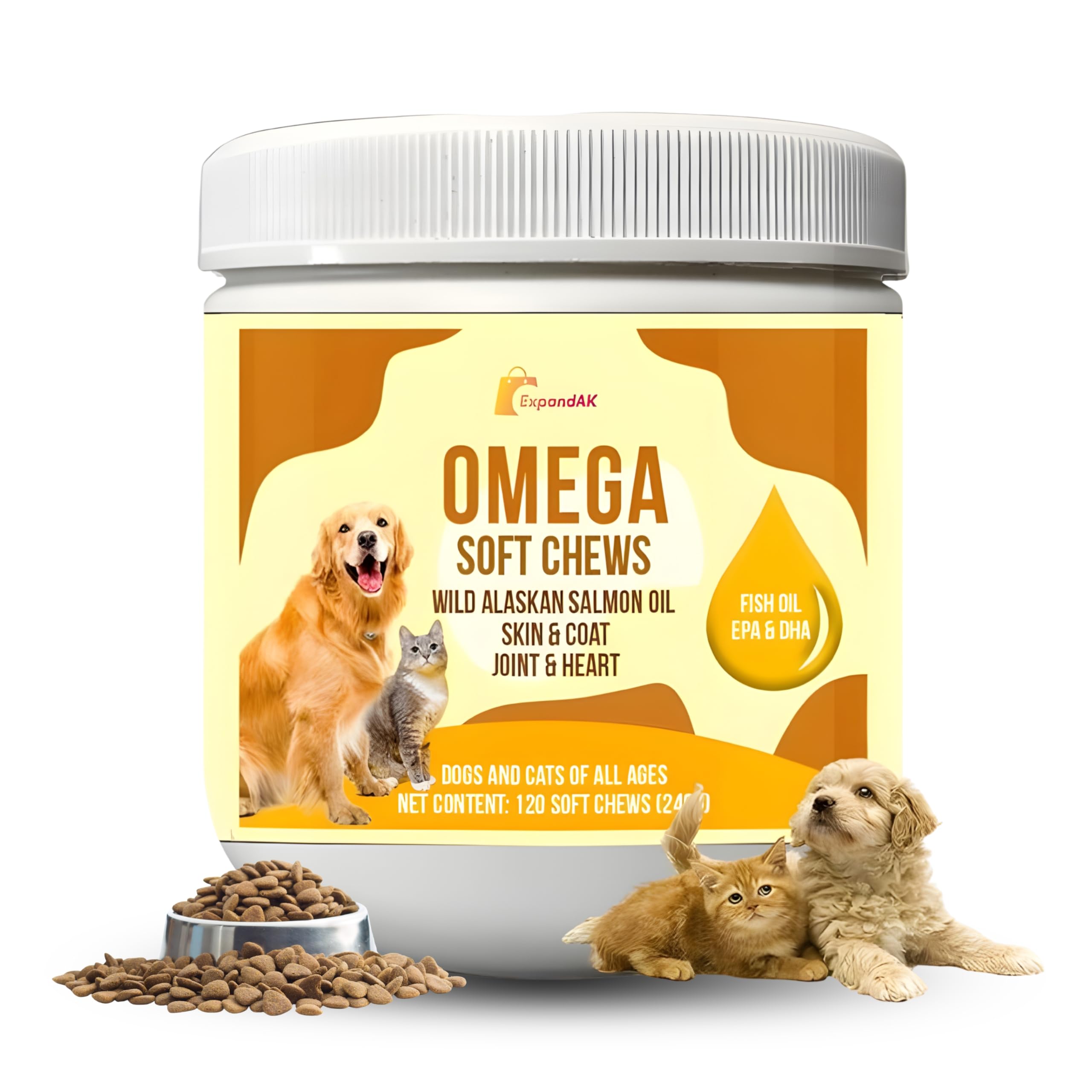 10-in-1 Dog Multivitamin Soft Chews with Glucosamine Chondroitin, Probiotics & Omega-3 - Dog Supplement for Joint, Skin, Coat Sh
