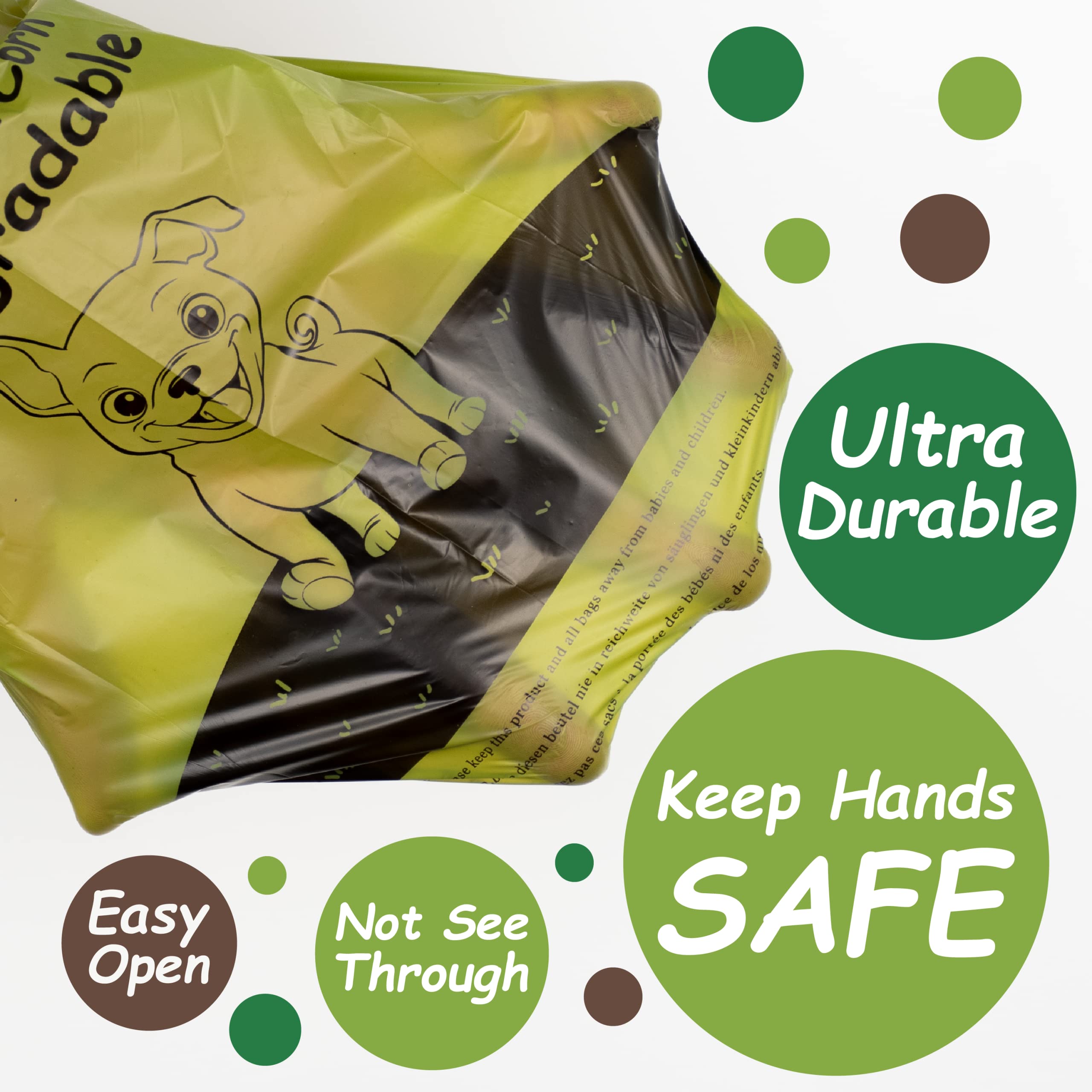 Greener Walker Poop Bags For Dog Waste-540 Bags,Extra Thick Strong 100% Leak Proof Dog Waste Bags (Deep Green)