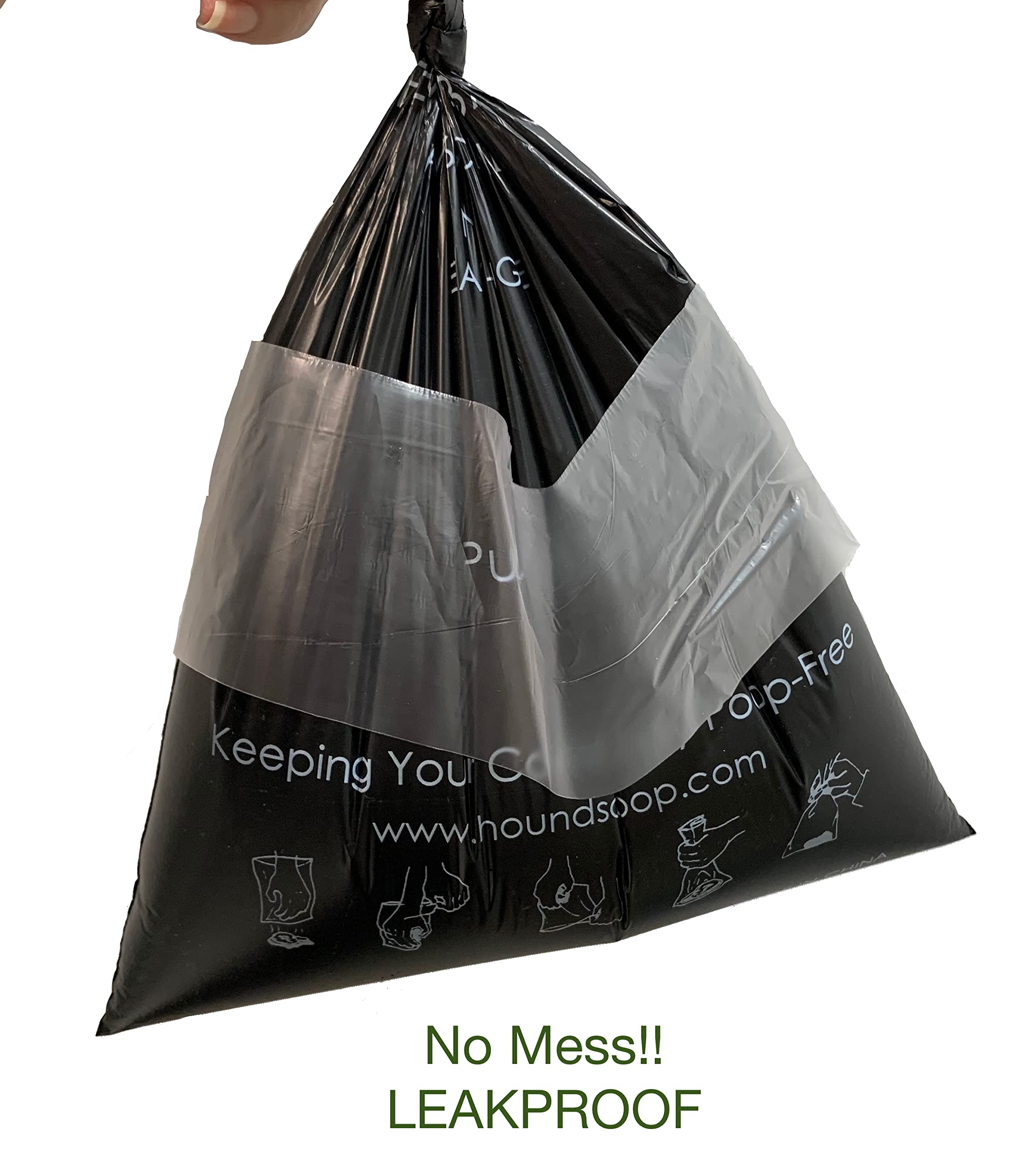 Houndscoop 800 Count Pull-Strap Header Pet Waste Bags, 8 Header Packs Of 100 Bags, Dog Waste Station Bags For Hoa, Residential, Xl And Strong, Easy Single Pull For Poop Station Dispensers