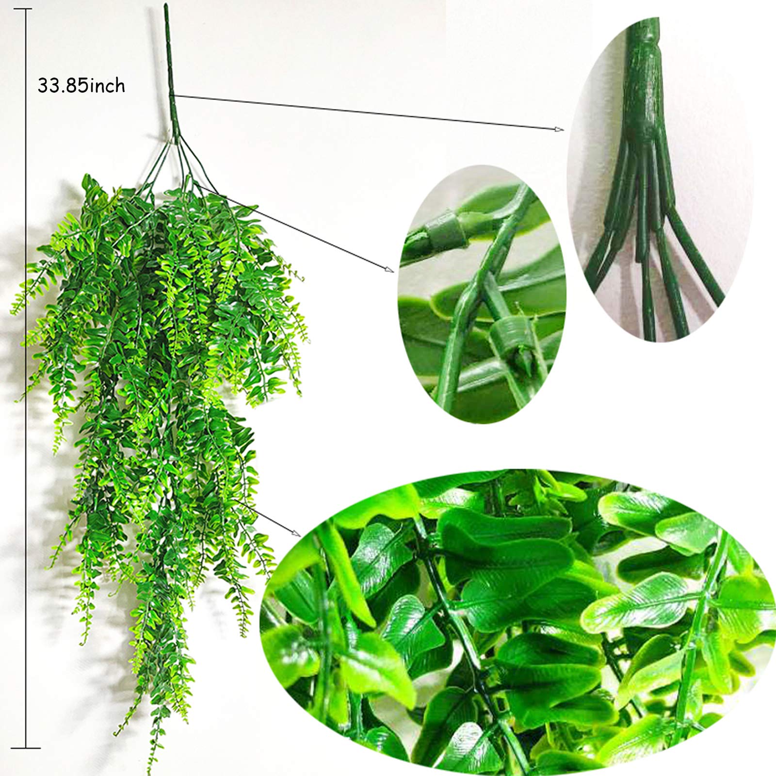 Kathson Leopard Gecko Tank Accessories Bearded Dragon Habitat Decor Reptile Hanging Plants Artificial Bendable Climbing Vines Lizard Hidden Coconut Shell Hole Hut For Chameleon, Snake, Iguana, Turtle