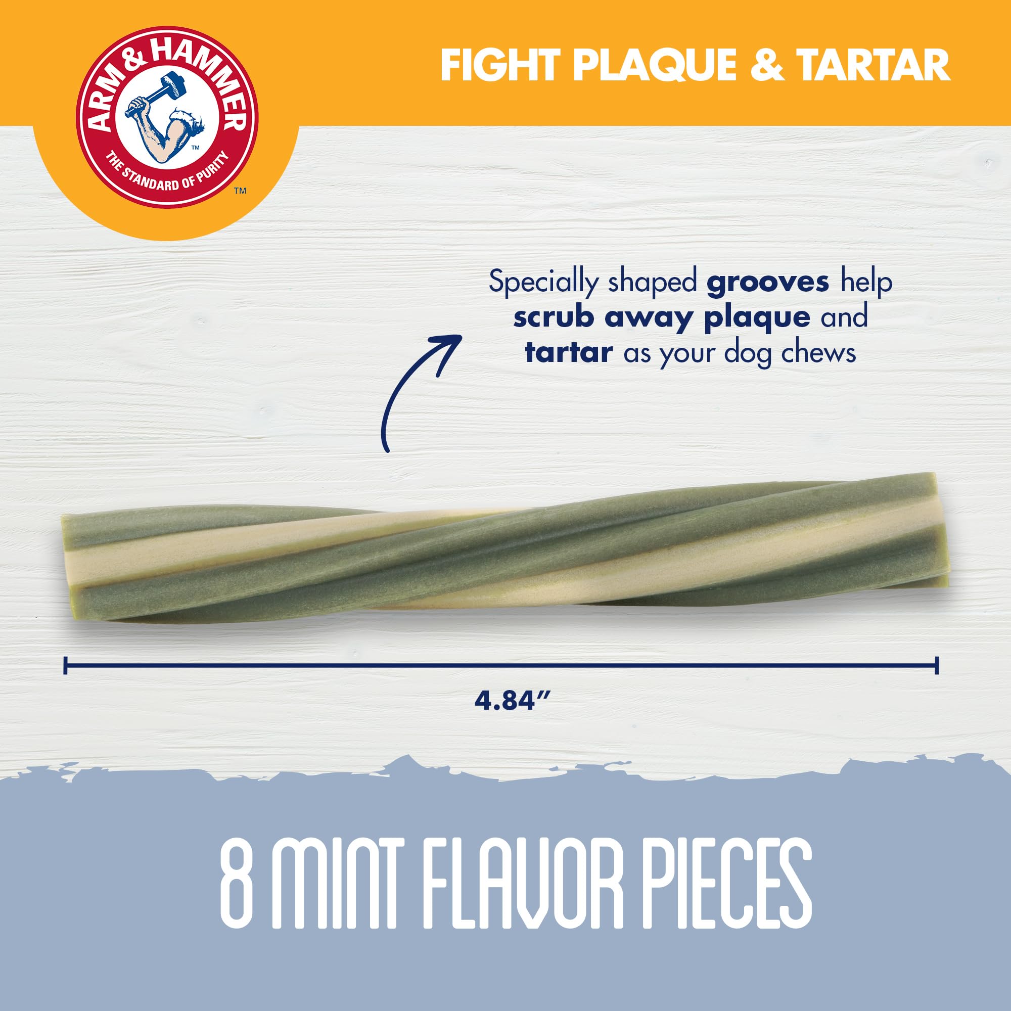 Arm & Hammer for Pets Smoothies Dental Treats for Dogs with Baking Soda and Calcium, Treat Chews Help Fight Bad Breath, Plaque &