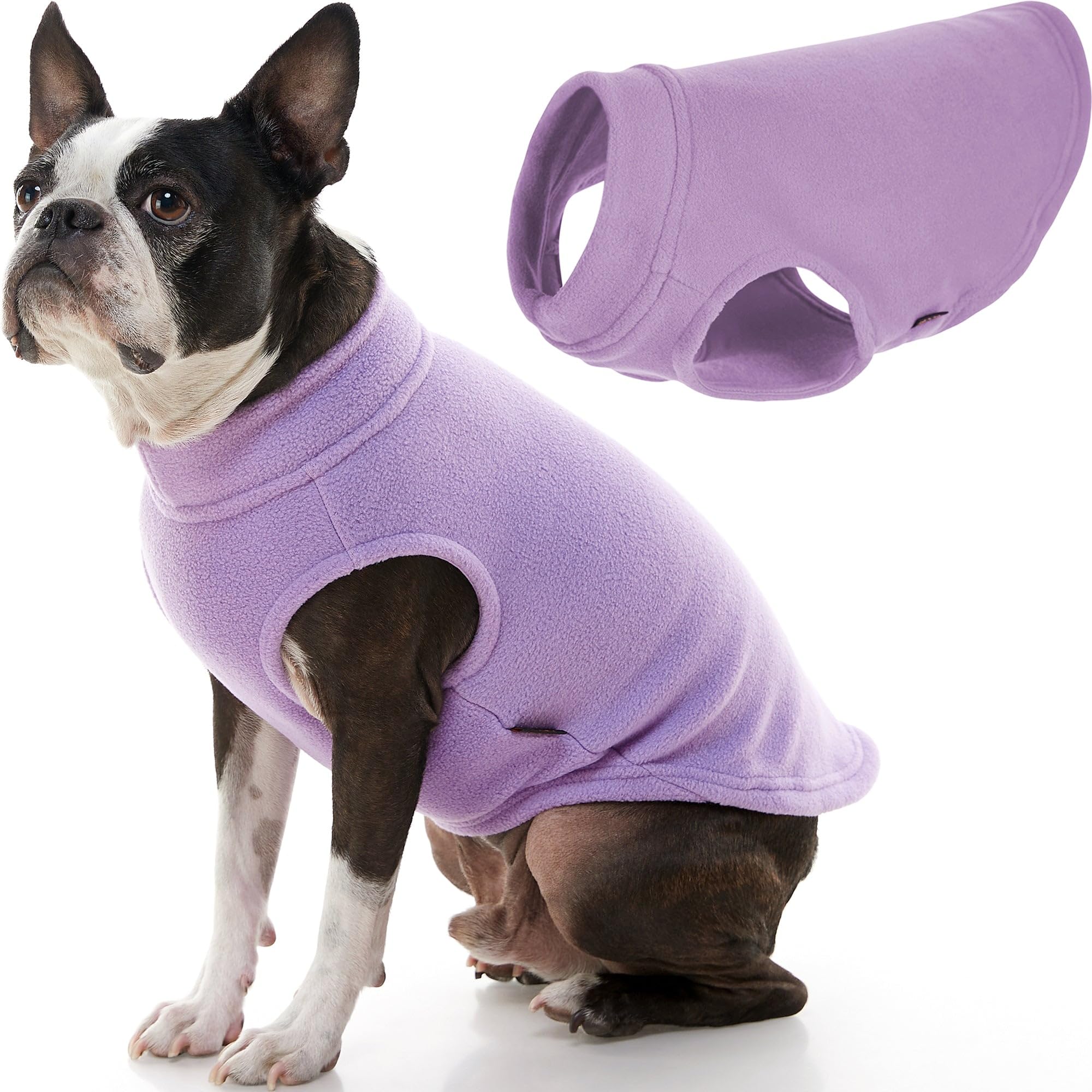 Gooby Stretch Fleece Vest Dog Sweater - Lavender, 2X-Large - Warm Pullover Super Stretchy Fleece Dog Jacket for Small to Large D