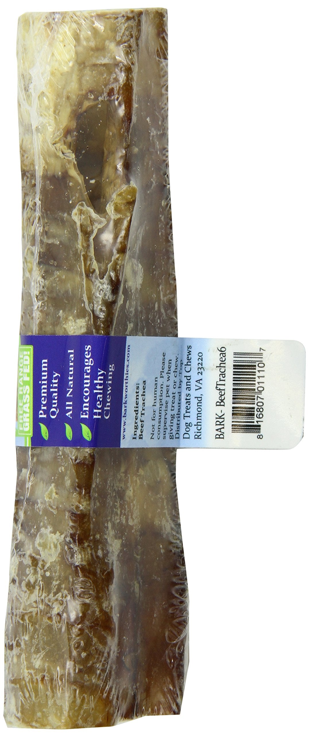 Barkworthies Beef Trachea Chew For Pets, 6-Inch