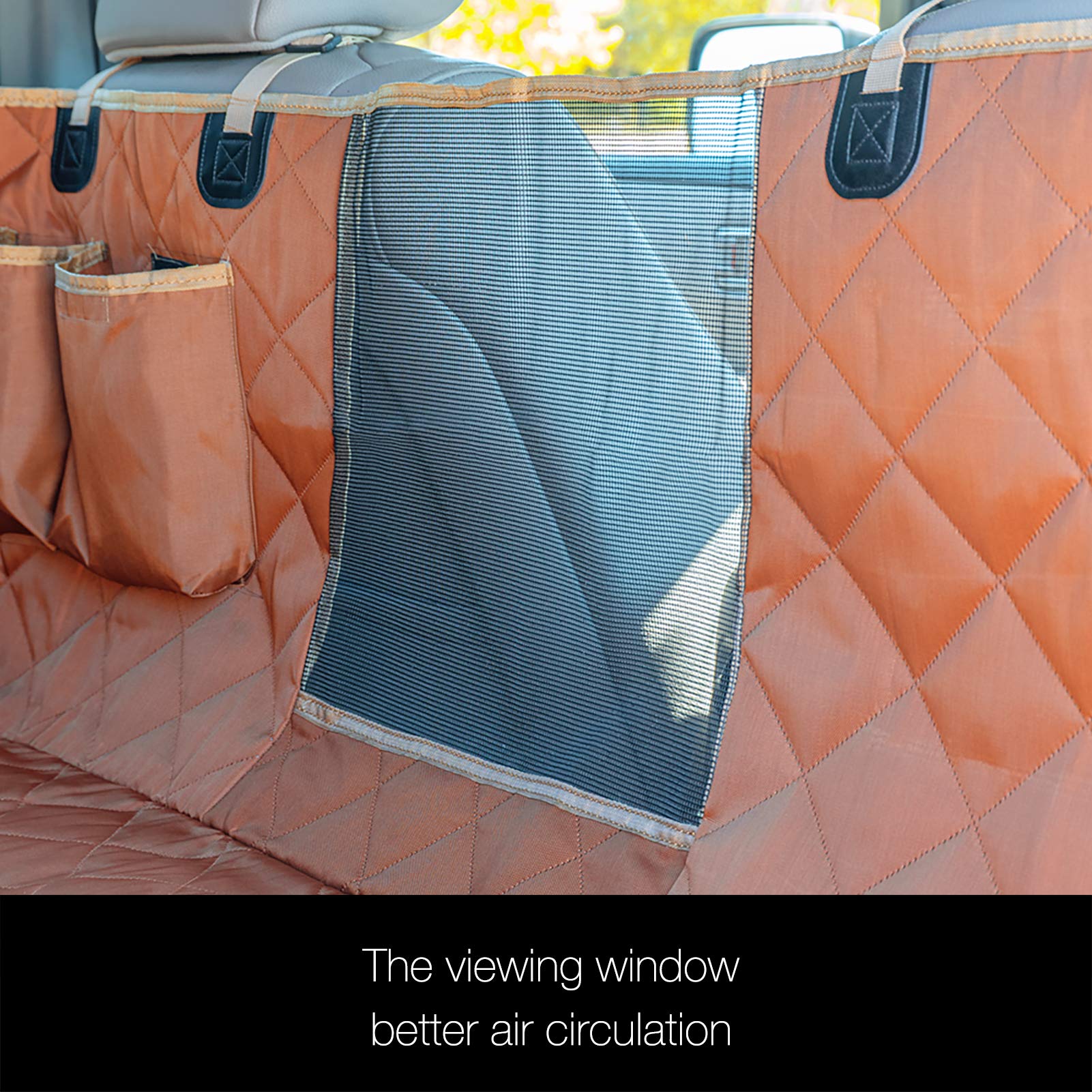 Ibuddy Dog Car Seat Cover Waterproof Dog Seat Cover For Back Seat With Mesh Window,Stain Resistant Dog Car Hammock, Nonslip Car