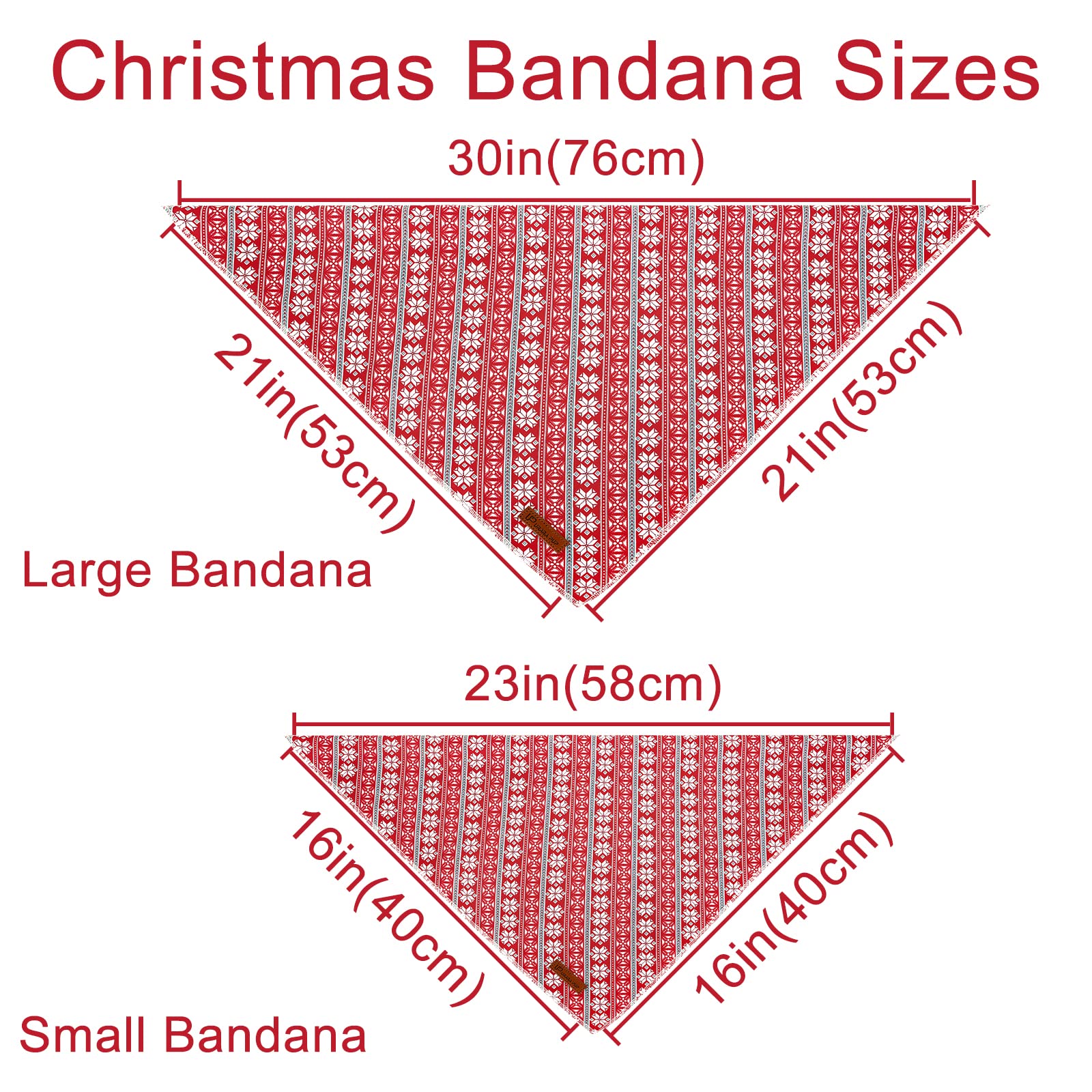 Up Urara Pup Christmas Dog Bandana - Snowman Triangle Bid Scarf For Girl Boy, Cotton Pet Kerchief, Cute Red, Adjustable Winter P