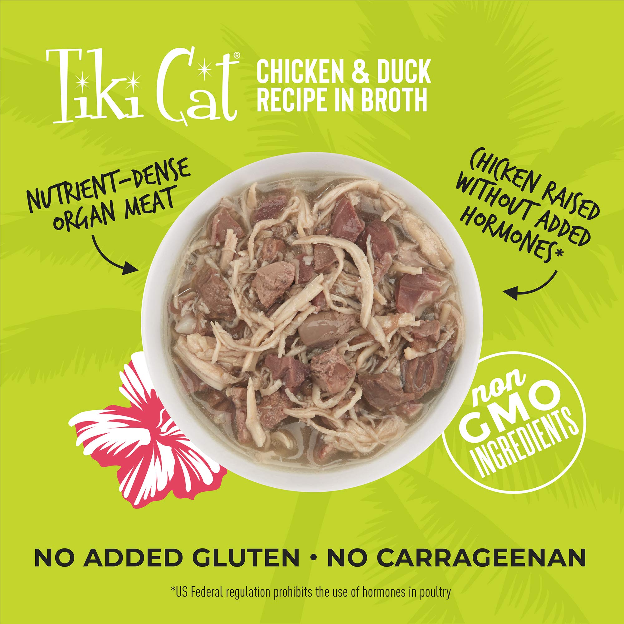 Tiki Cat After Dark, Chicken & Beef, High-Protein and 100% Non-GMO Ingredients, Wet Cat Food for Adult Cats, 5.5 oz. Cans (Pack