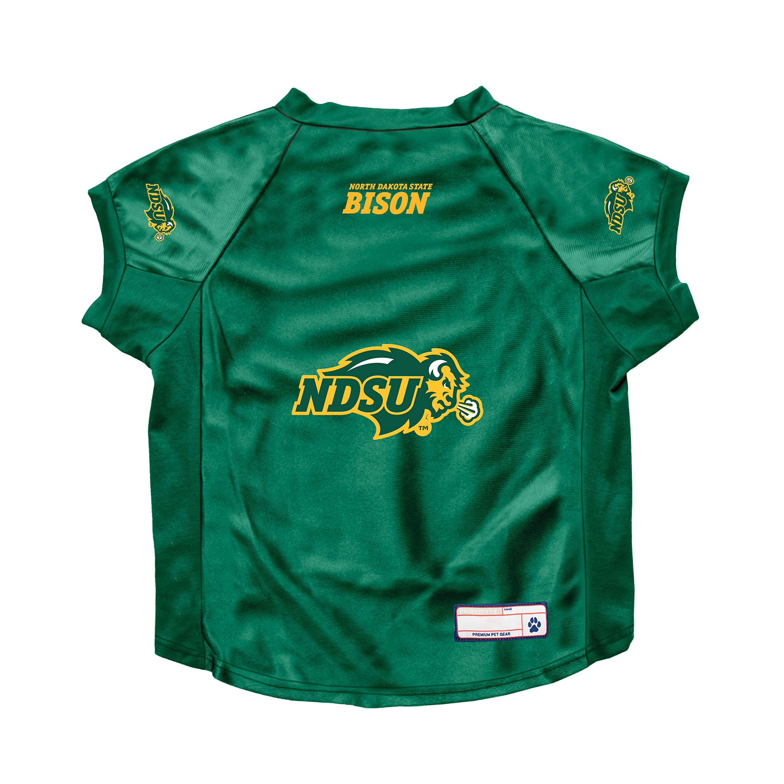 Littlearth Ncaa North Dakota State Bison Stretch Pet Jersey For Large Dogs, Team Color, Big Dog 120156-Ndsu-Big