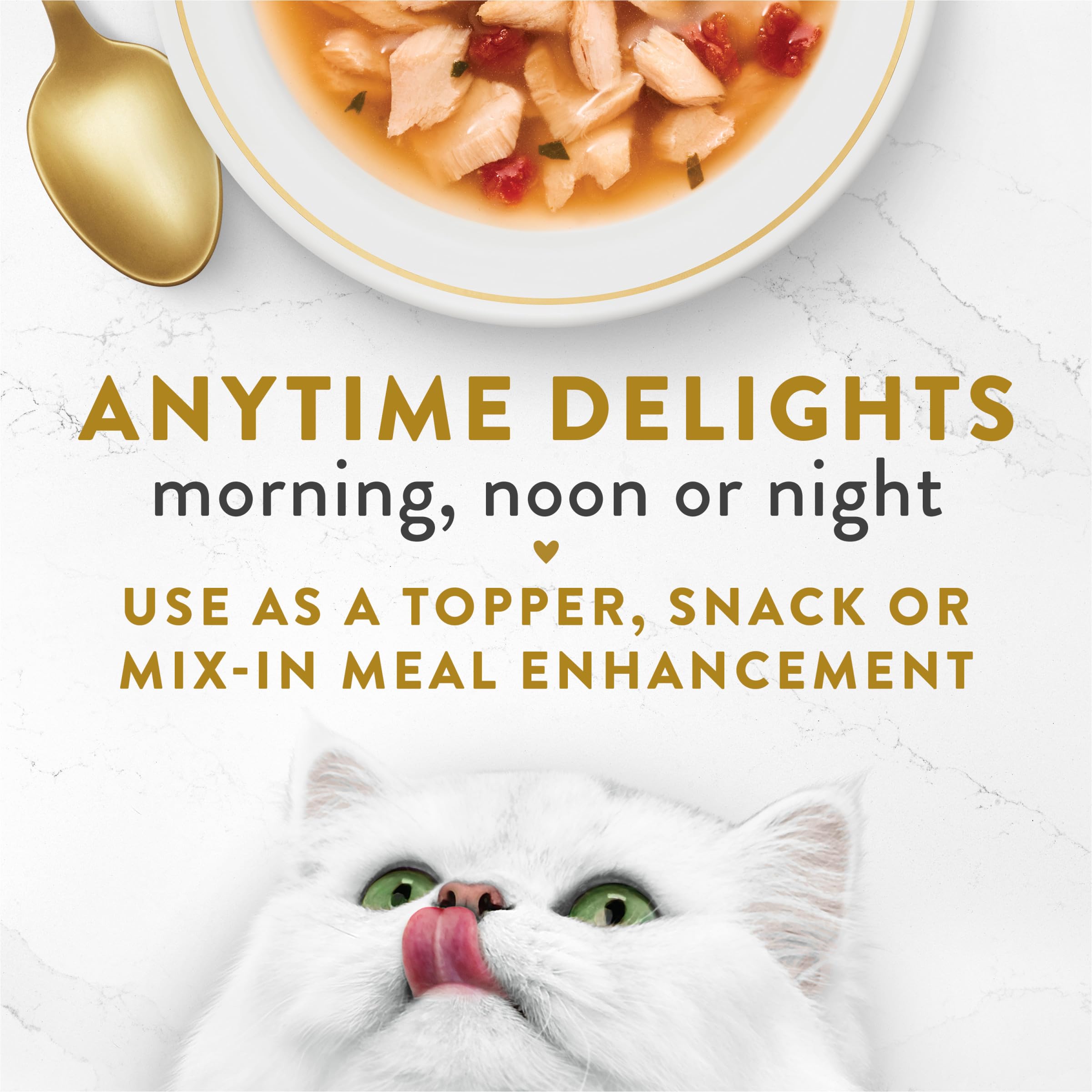 Purina Fancy Feast Lickable Wet Cat Food Broth Topper Complement, Classic With Wild Salmon and Vegetables - (Pack of 16) 1.4 oz.