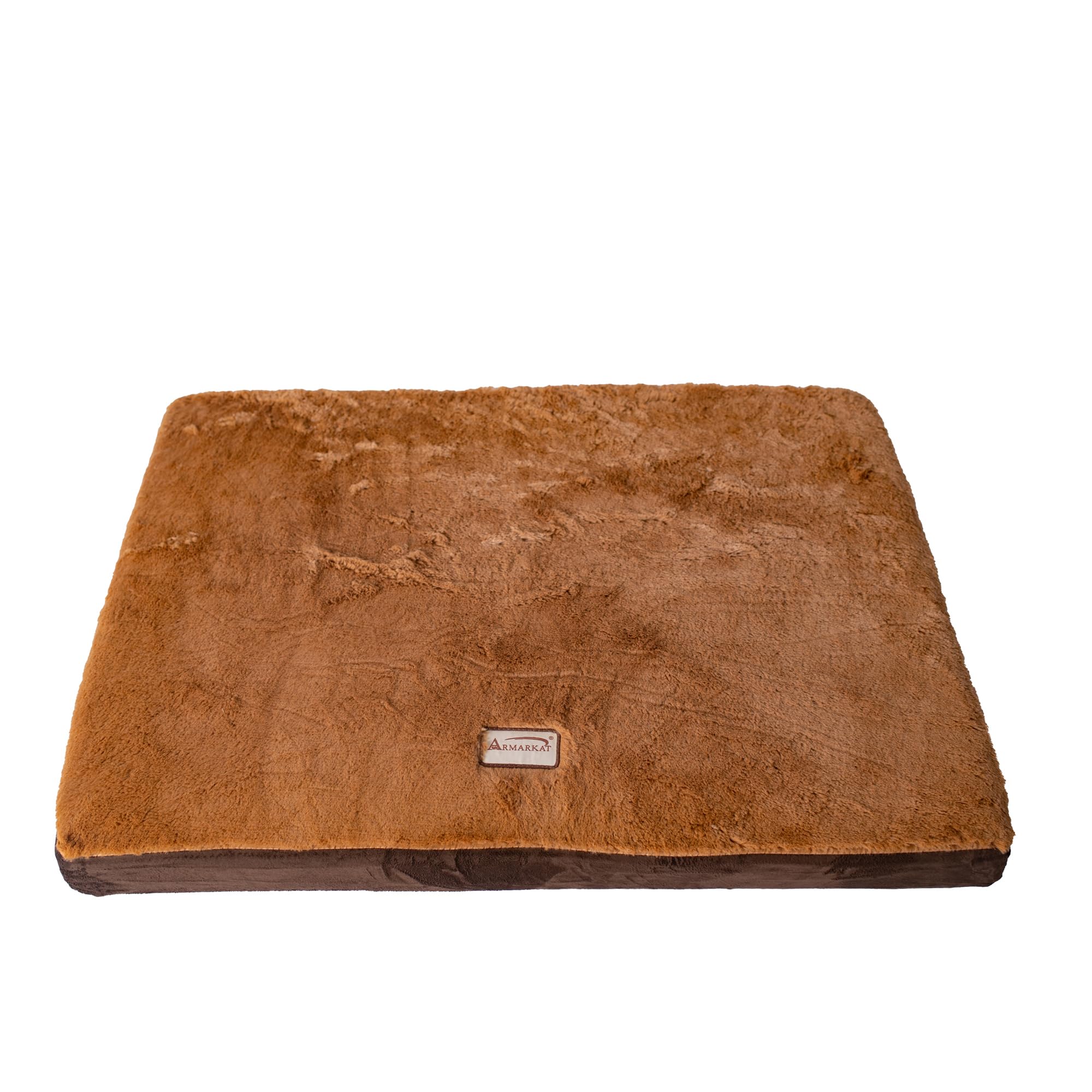 Armarkat Memory Foam Orthopedic Pet Bed Pad In Mocha And Brown, 39-Inch By 28-Inch By 3-Inch