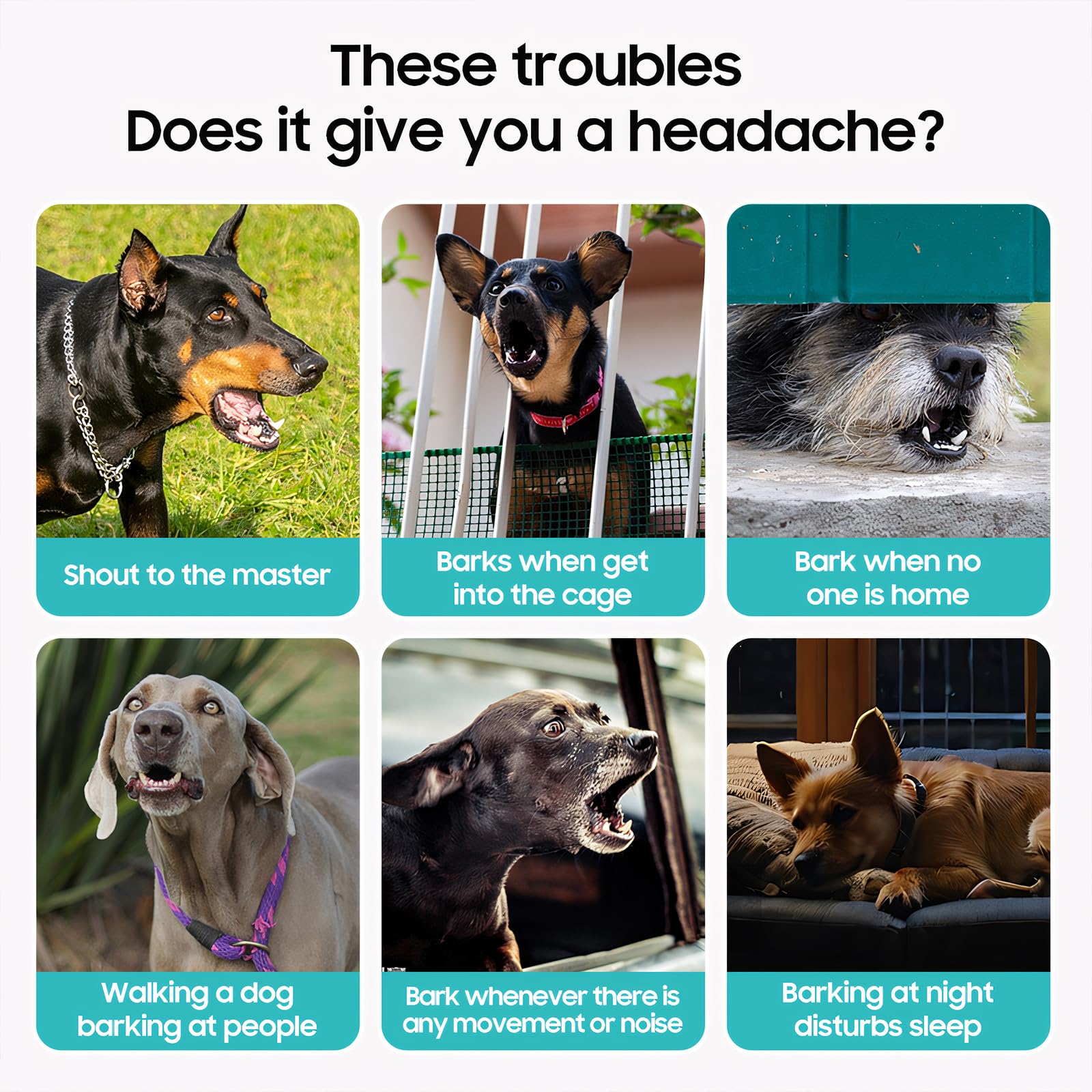 Anti Barking Devices,Auto Dog Bark Deterrent Devices With 3 Levels,Rechargeable Ultrasonic Bark Box Dog Barking Deterrent Device