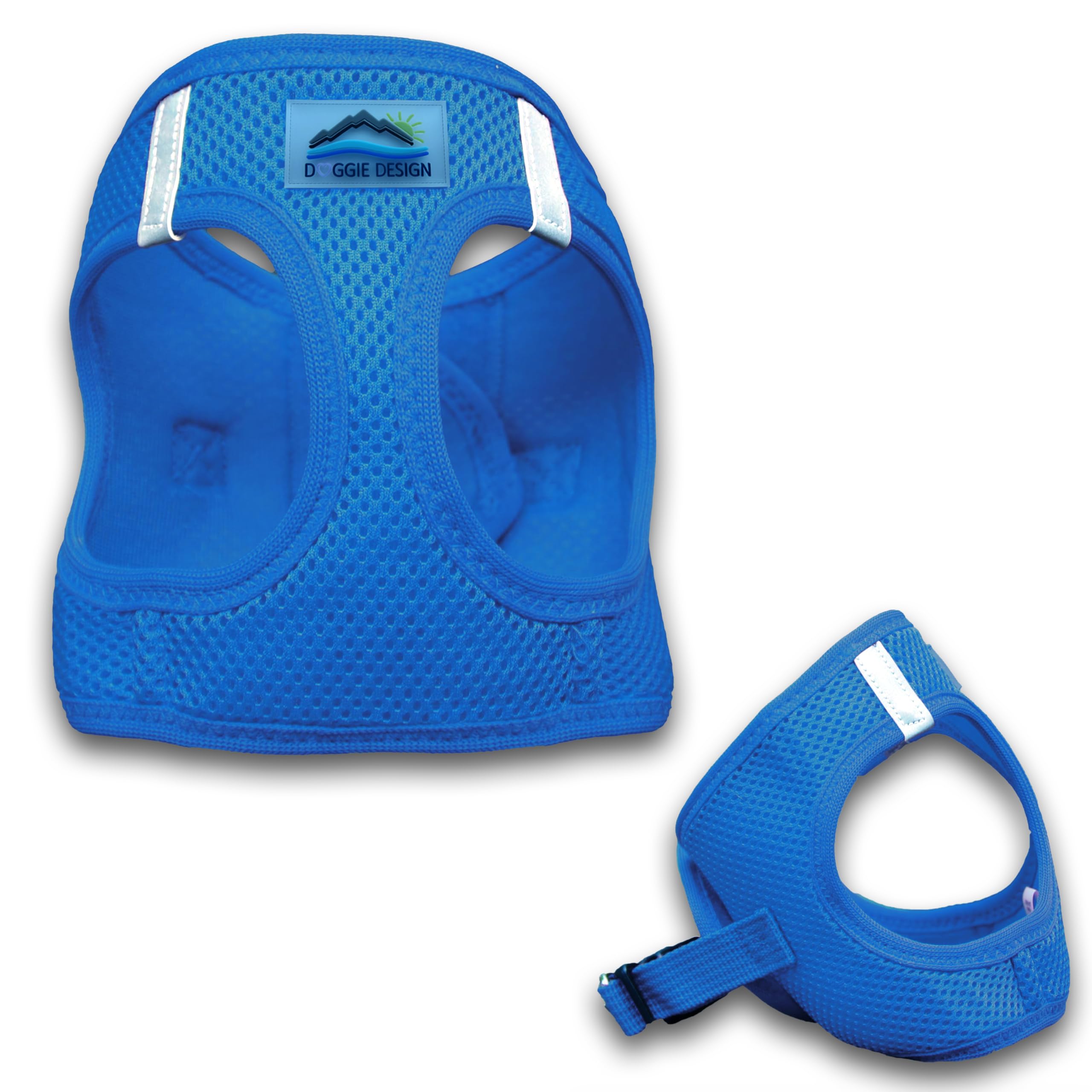Doggie Design American River Solid Ultra Choke-Free Dog Harness - Cobalt Blue (X-Large)