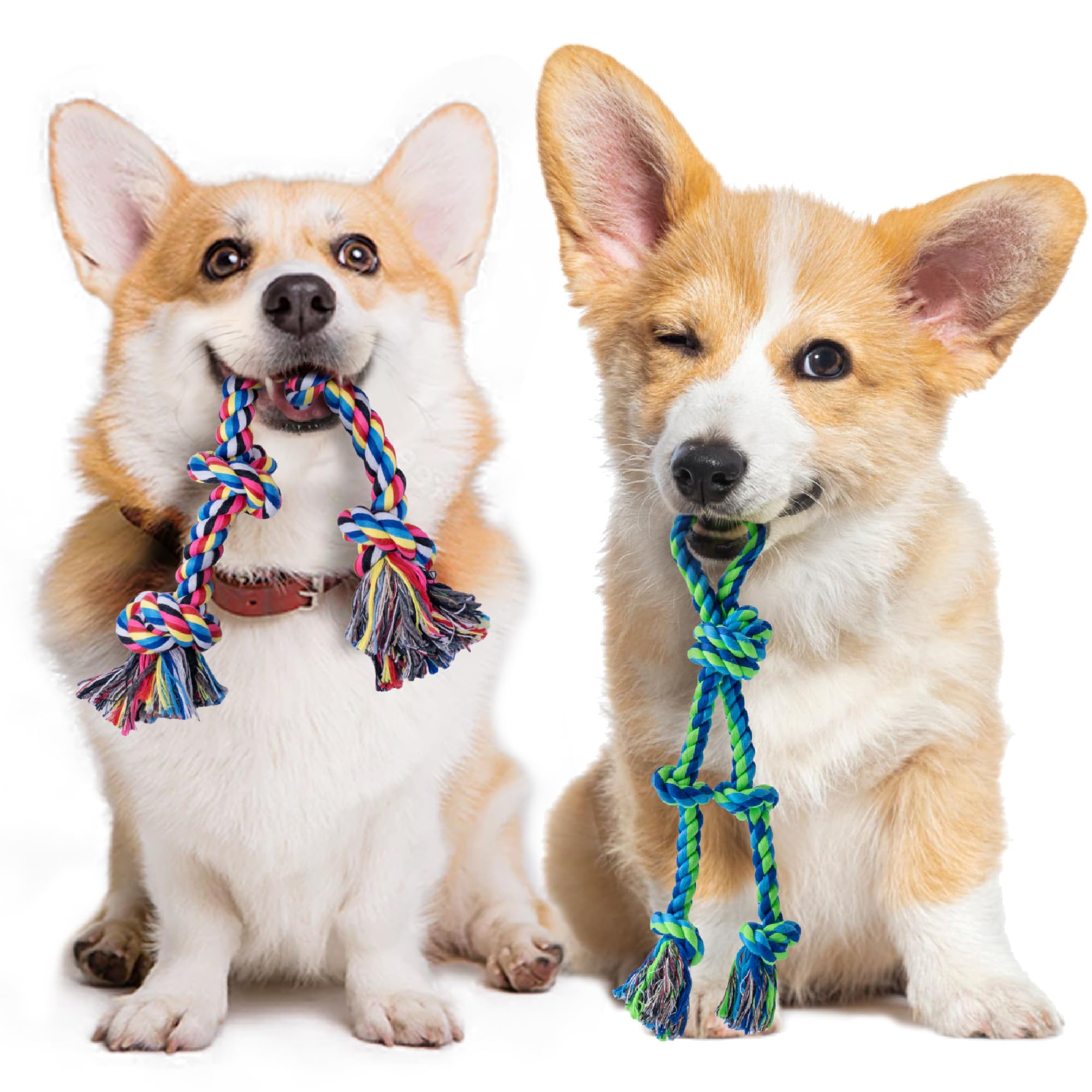 2 Pack Dog Rope Toy For Small Dogs, Puppy Teething Toys, Durable Cotton Puppy Chew Toys For Teething, Small Dog Toys For Aggress
