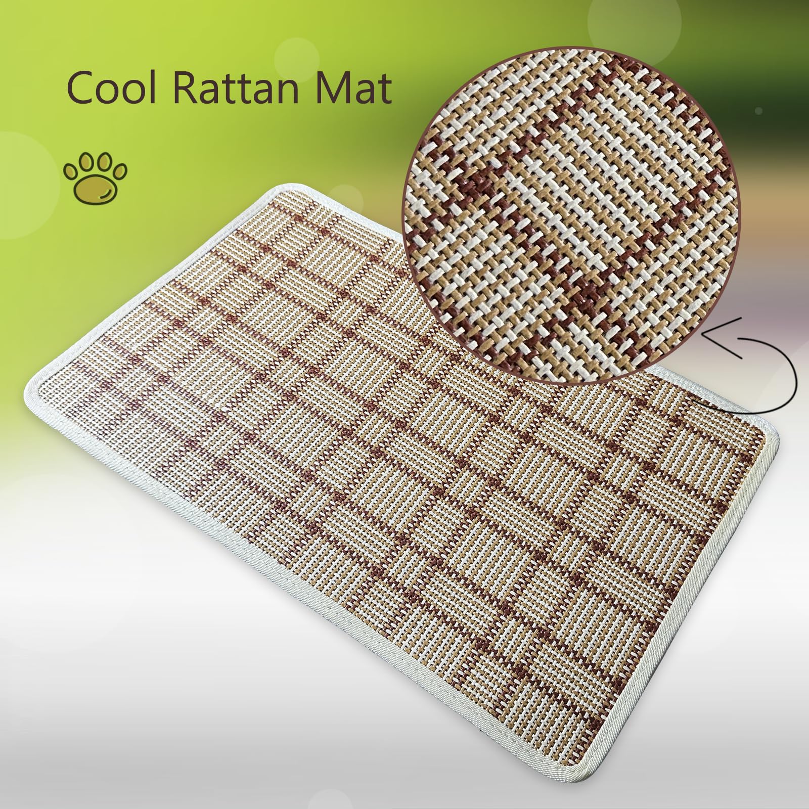 Replacement Pad For Dog Carrier Cat Carrier Pet Carrier, Plush And Rattan Mats, Double-Sided, Dog Bed Mat Crate Mat Kennel Pad 2