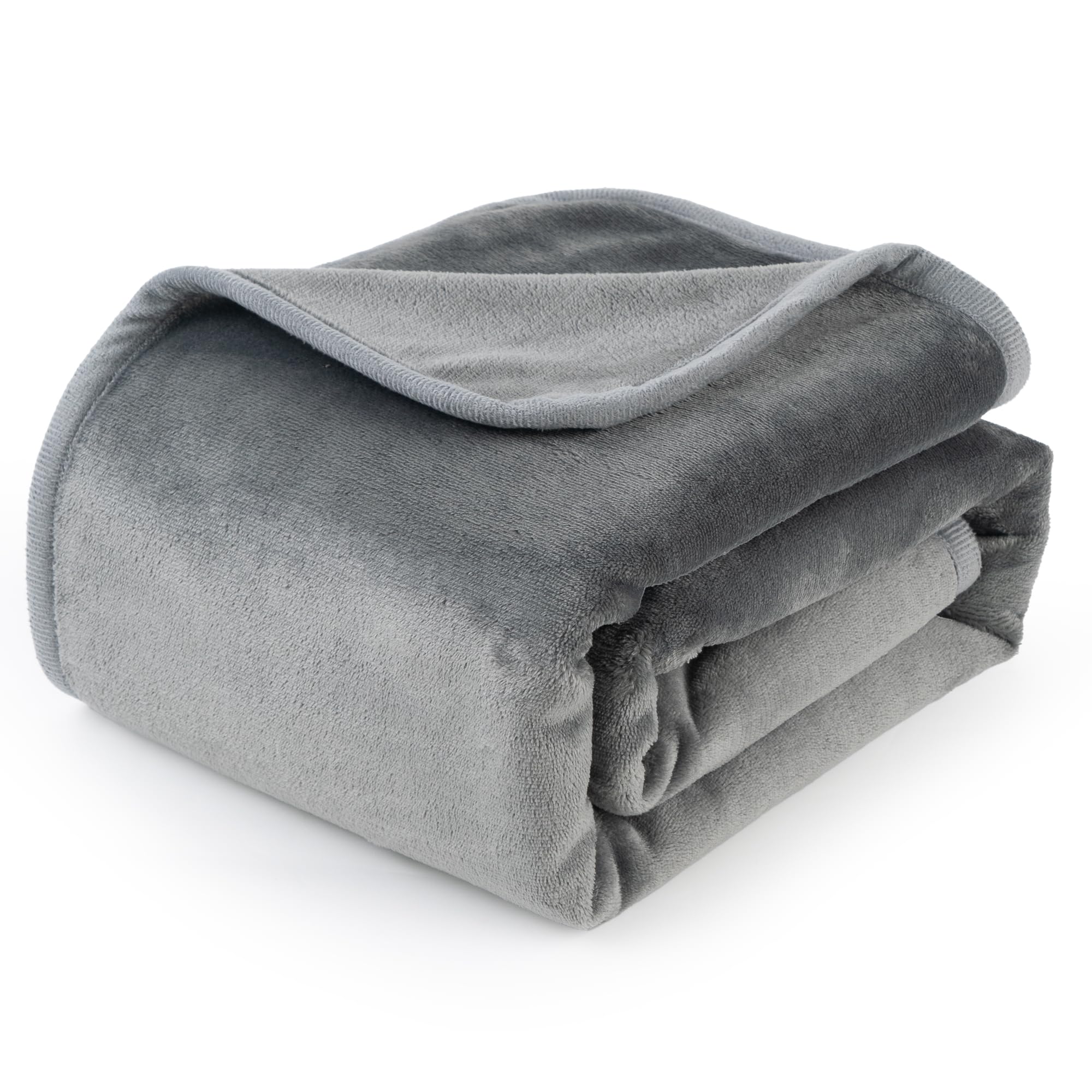Capt.Snooze 50X60 Inch Dark Gray Pet Blanket For Medium/Large Dogs - Reversible Soft Fluffy Waterproof Flannel Dog Bed Blanket F