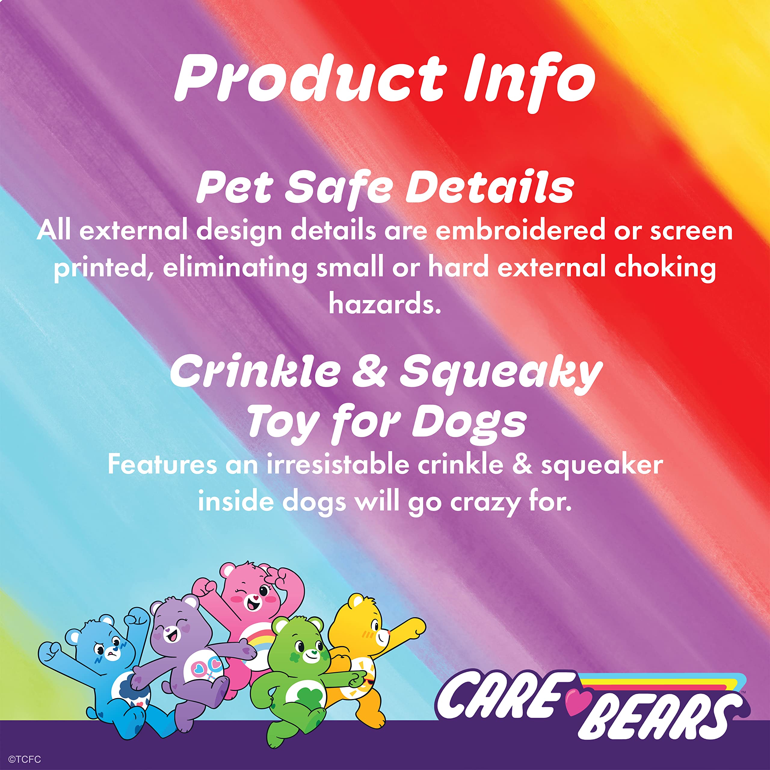 Care Bear for Pets Plush Squeaky Toy - Grumpy Bear, 9 Inch, Blue, Model FF19789, Perfect for Dogs, Crinkle Ears and Squeaker Inside