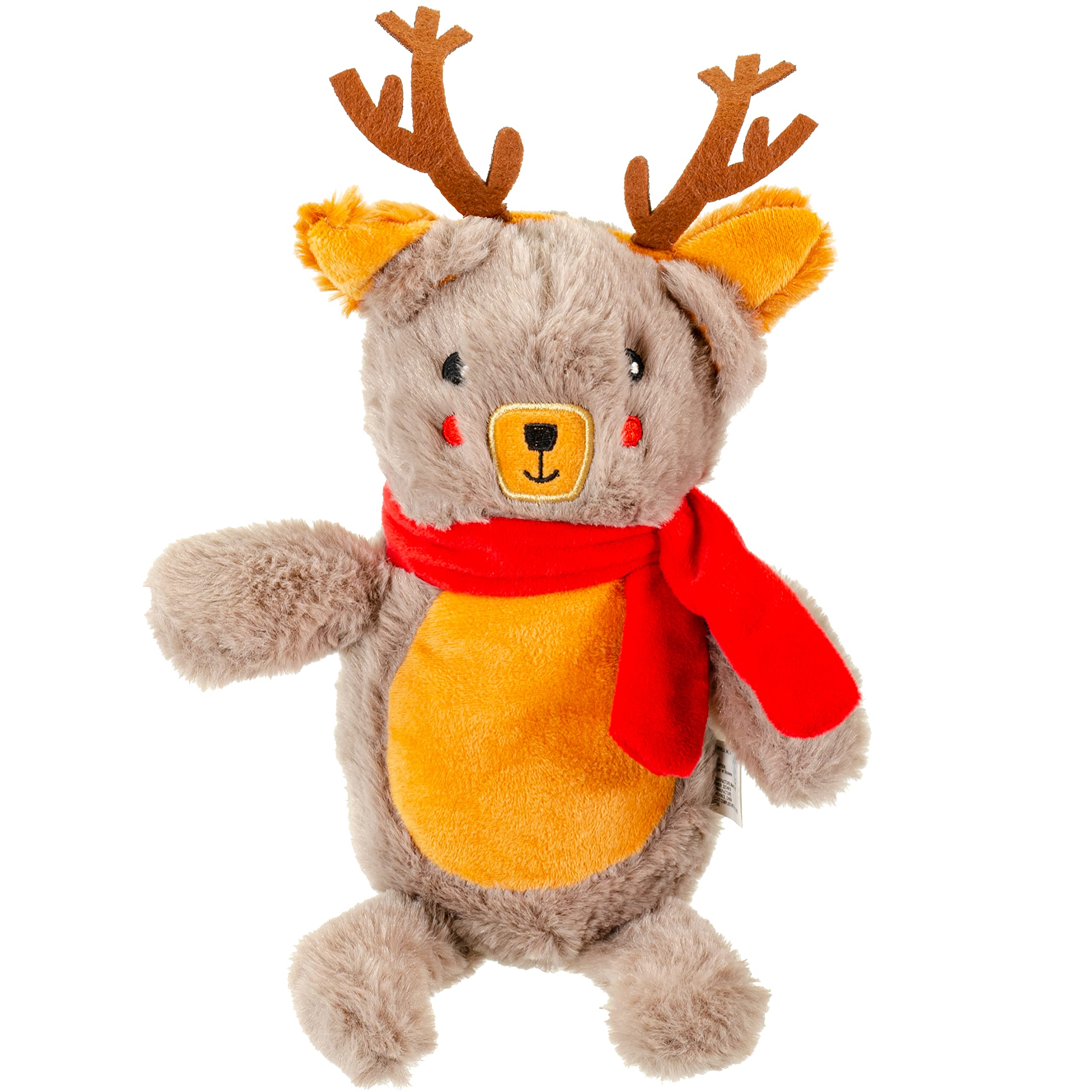 Giftable World Holiday Plush Pet Toy Fun For Christmas Designs With Squeaker Dog Chew Toy (9'' Holiday Bear)