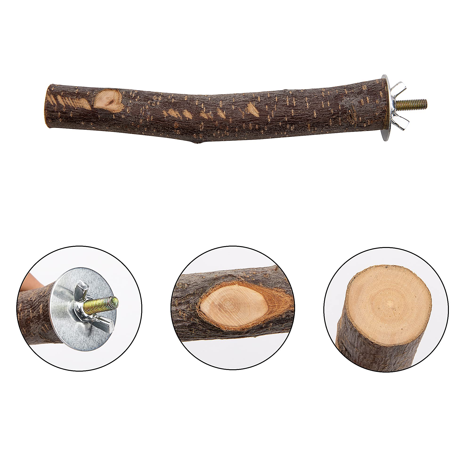 Ebaokuup 5Pcs Natural Wood Bird Perches For Parrot - Wooden Bird Parrot Stand Branches Parakeet Cage Perch Accessories For Small