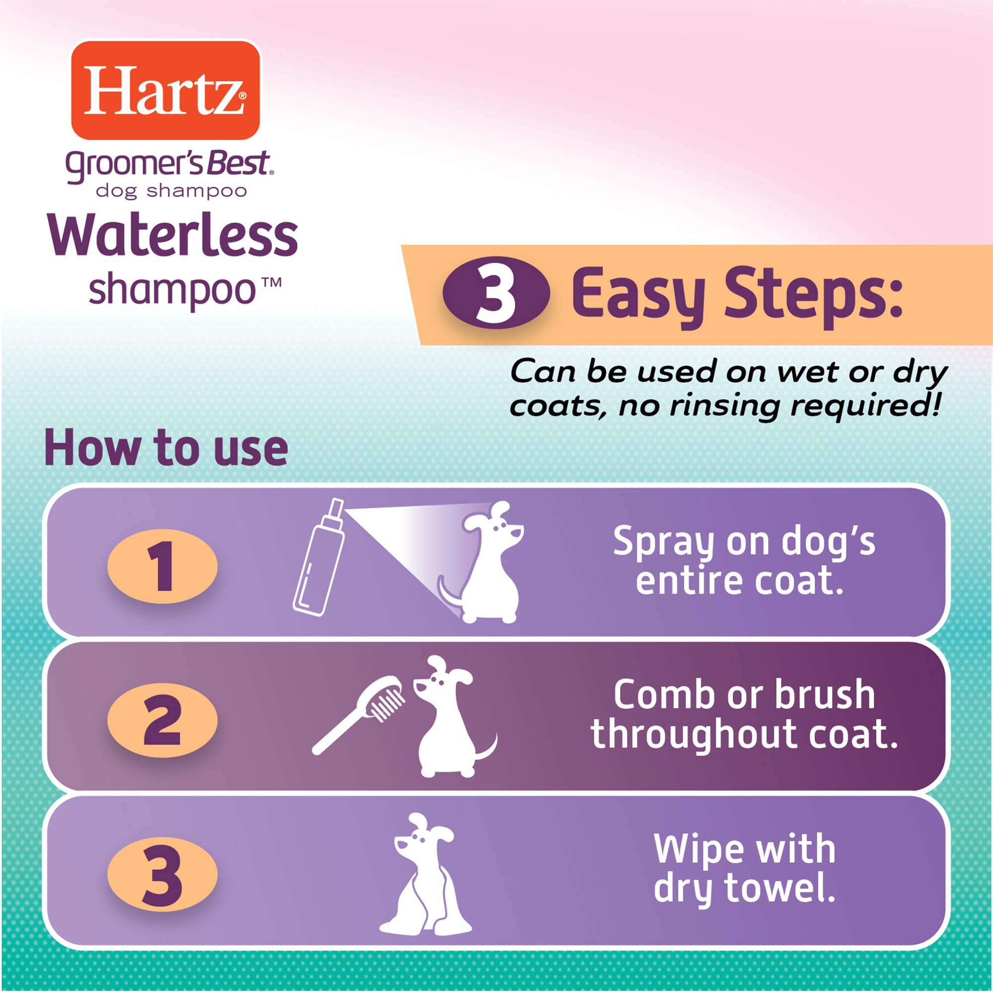 Hartz Groomer'S Best 3-In-1 Waterless Dog Shampoo