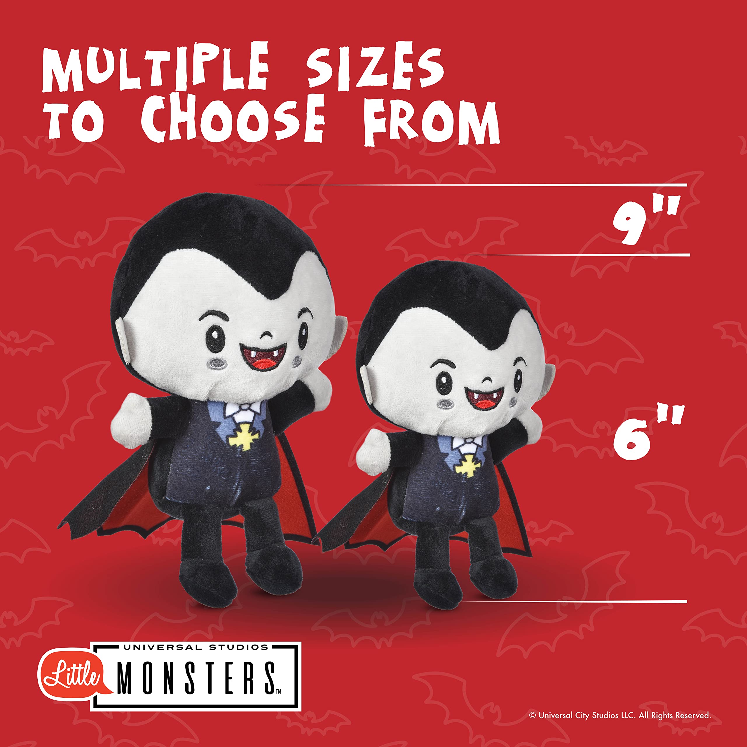 Universal Plush Dracula Toy for Dogs - 9" Horror Monsters Pet Product, Soft Plush Material, Perfect for Little Monsters