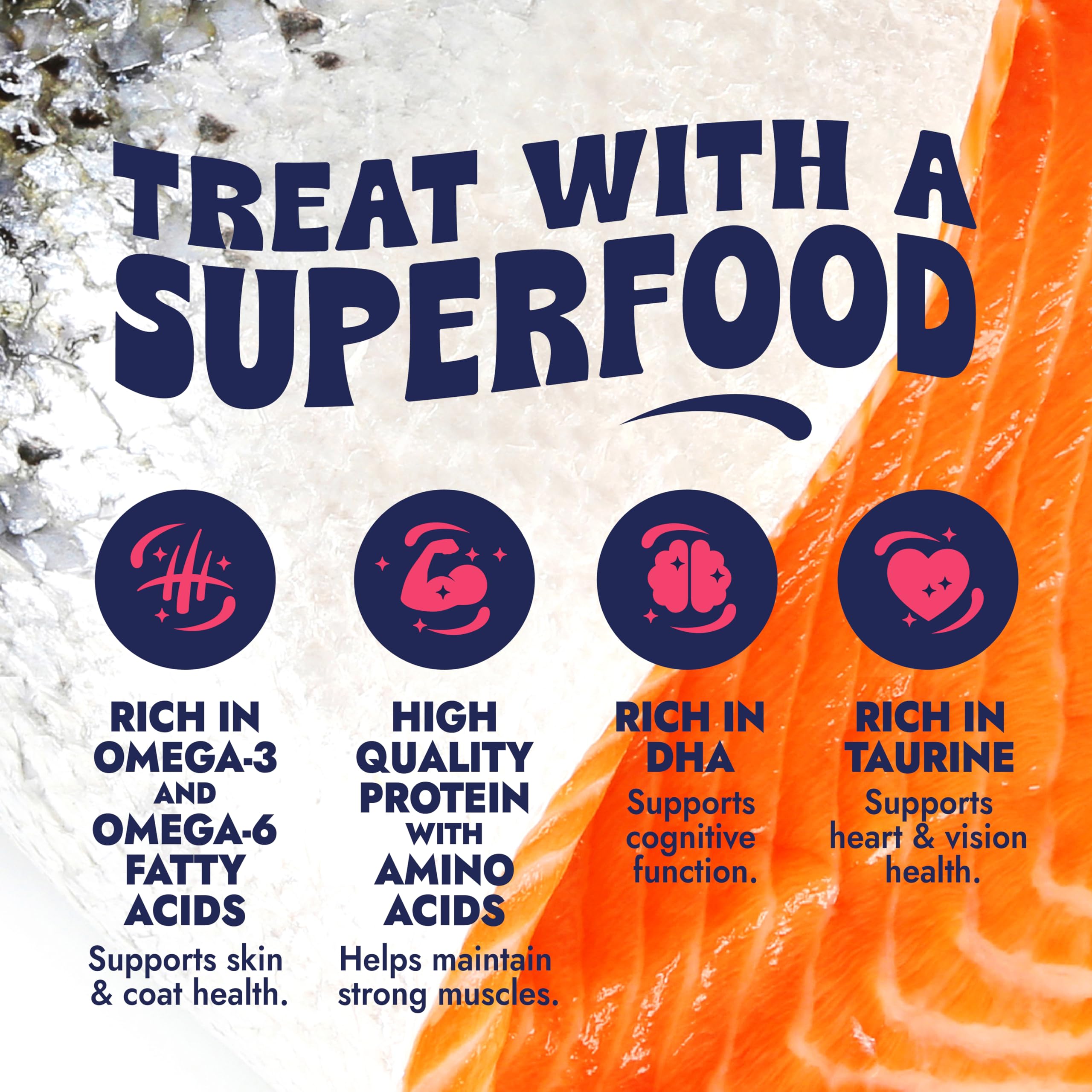Finfare Freeze Dried Dog Treats, Salmon Skin Strips, Protein & Omega-3s, Grain Free Salmon Dog Training Treats, Crafted in USA,