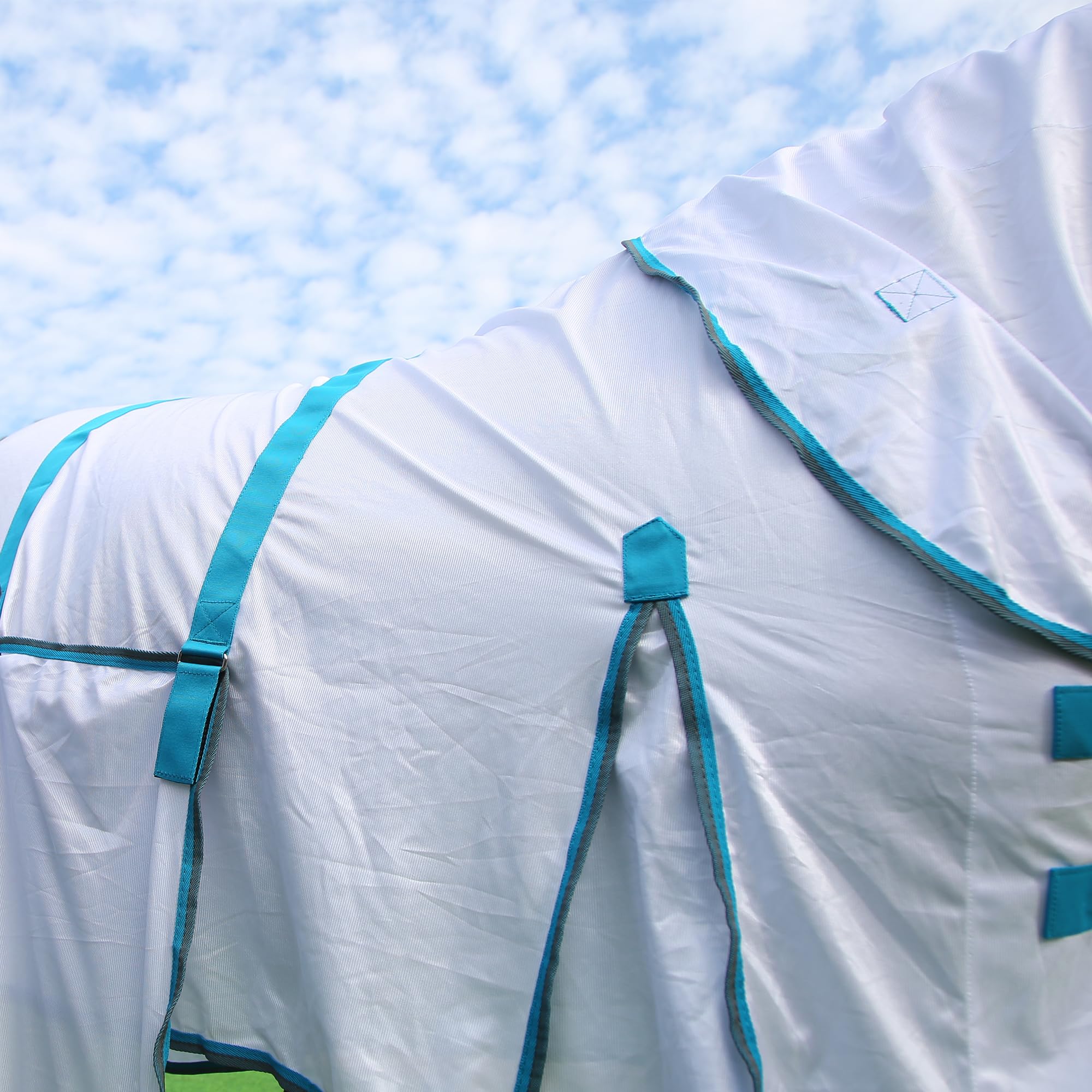 Leaforest Horse Mesh Combo Fly Sheet With Adjustable Belly Guard And Detachable Neck Cover Lightweight And Breathable Protect Eq