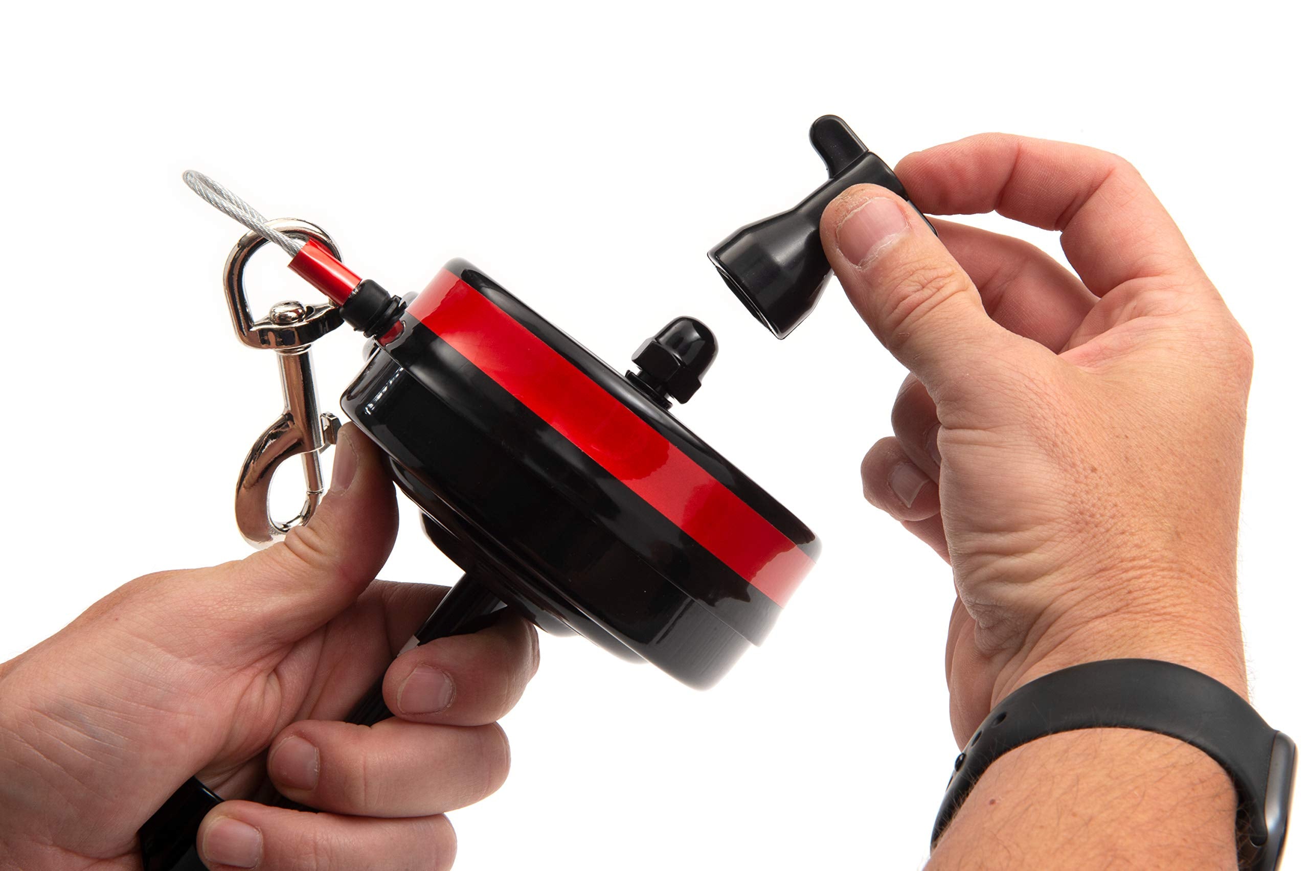 Lixit Bracket Mount and Stake Retractable Leash Tie Outs for Dogs (Stake, Large)