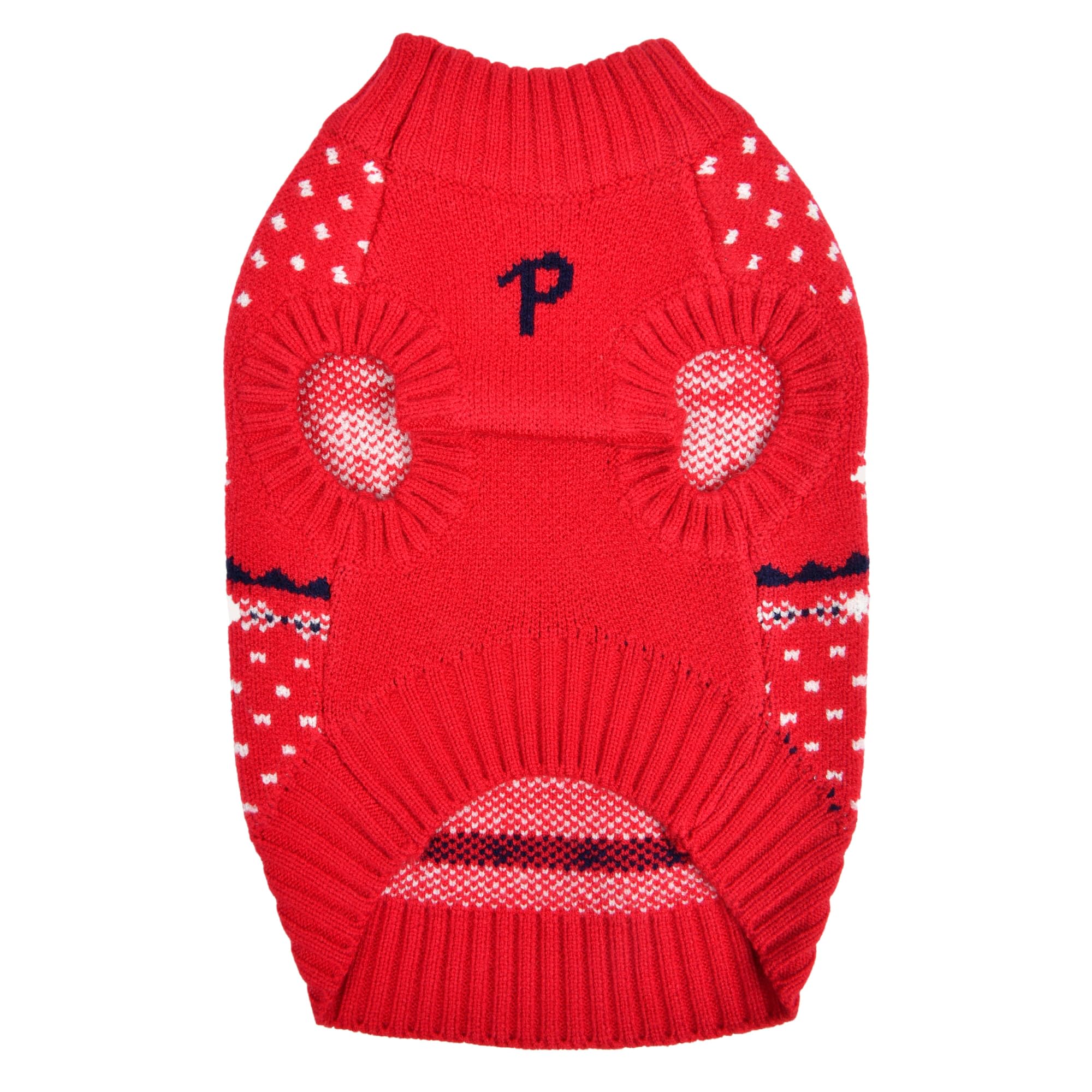 Puppia Dyani Dog Knit Sweater Winter Season For Small And Medium Dogs, Red, Large