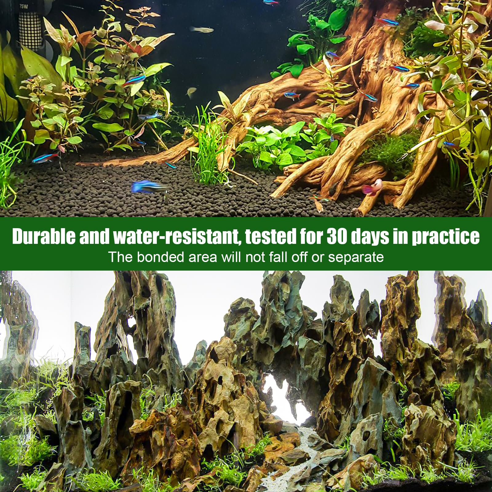 Hygger CO2 Special Aquarium Liquid Glue for Fish Tank Landscaping, Aquarium Safe Instant Glue for Driftwood, Rocks, Stones,Build