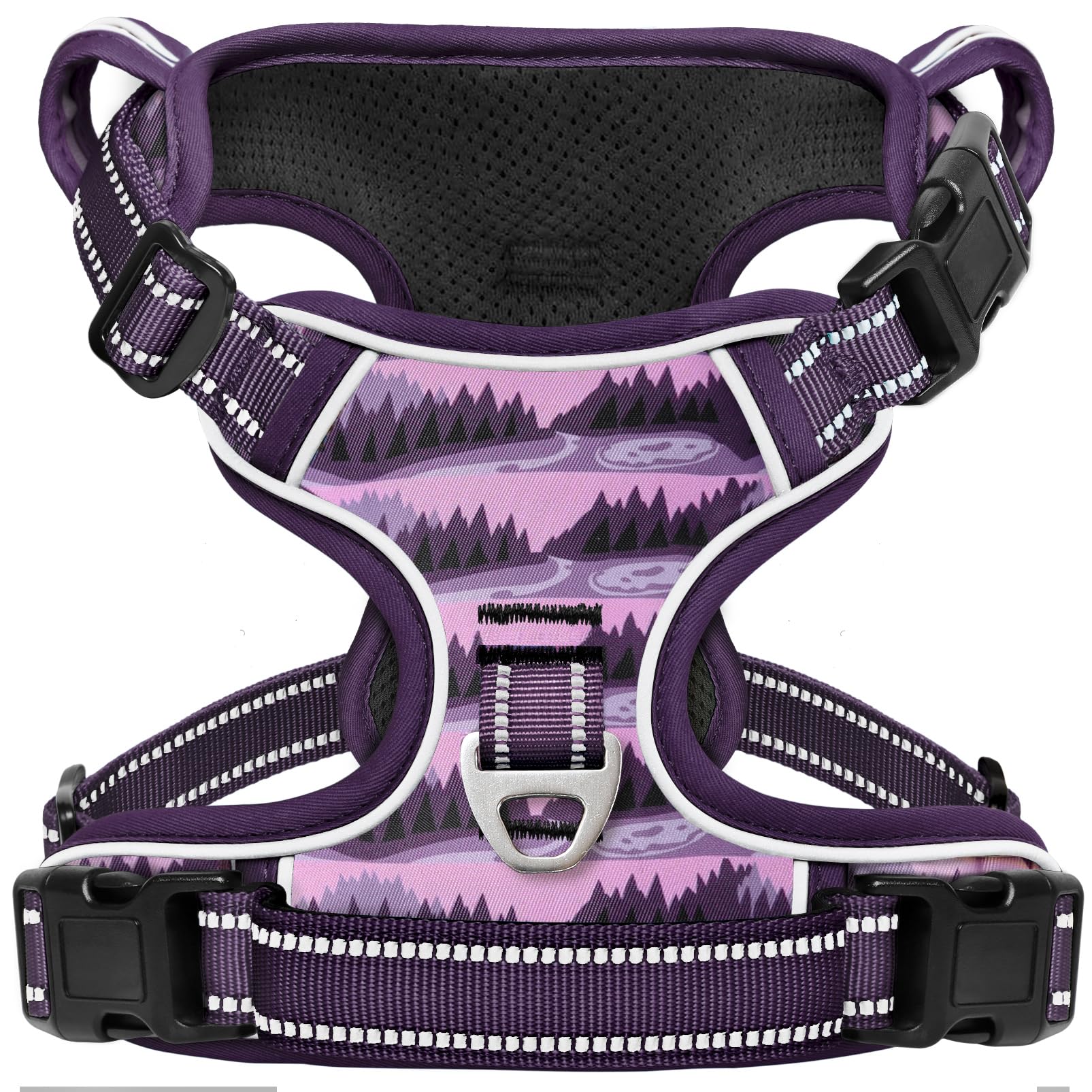 Timos Dog Harness,No-Pull Pet Harness Adjustable Soft Padded Dog Vest,Reflective No-Choke Pet Oxford Vest With Easy Control Hand