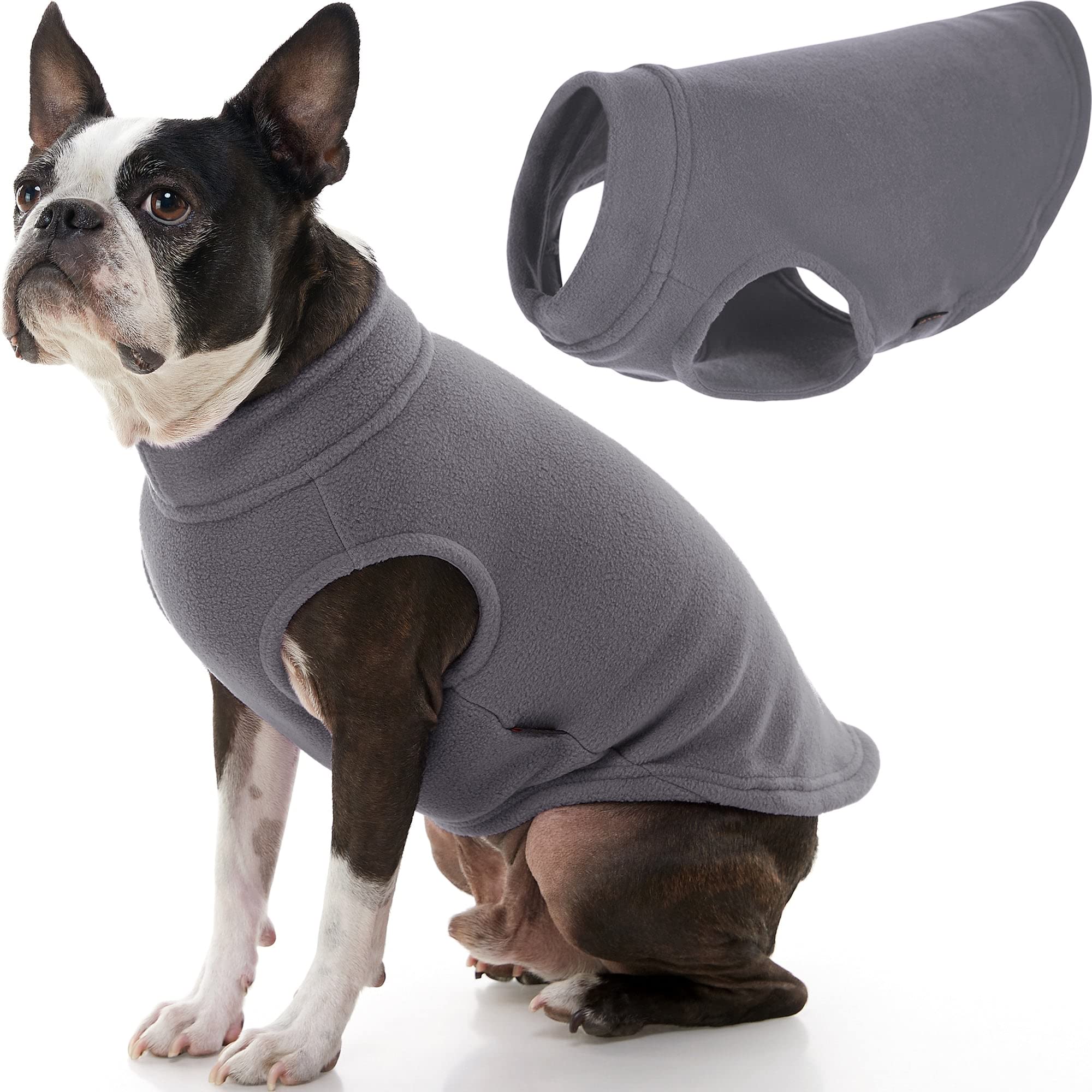 Gooby Stretch Fleece Vest Dog Sweater - Gray, X-Large - Warm Pullover Fleece Dog Jacket - Winter Dog Clothes For Small Dogs Boy Or Girl - Dog Sweaters For Small Dogs To Dog Sweaters For Large Dogs