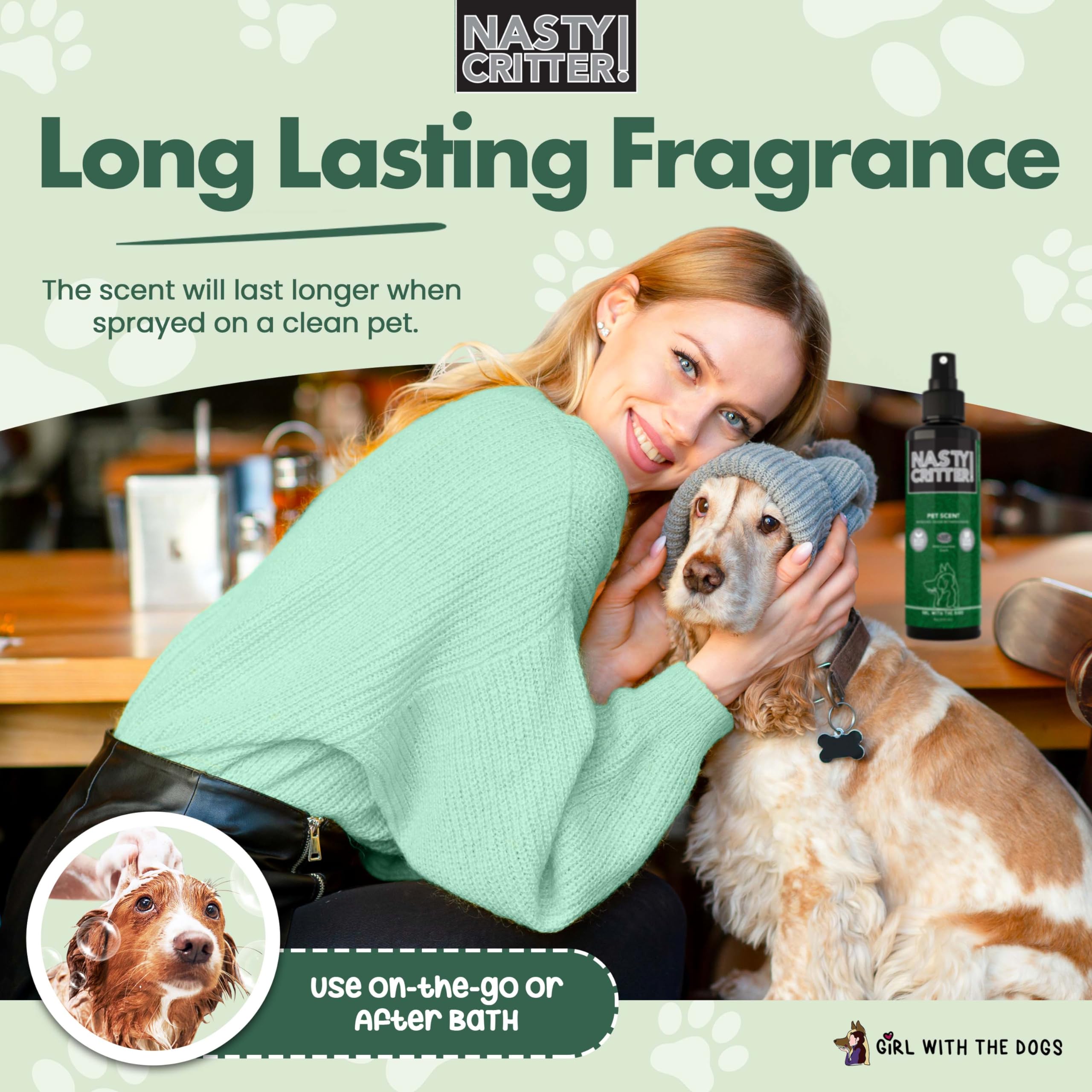 Girl With The Dogs Nasty Critter! Pet Scent 8 Oz - For Cats And Dogs - Made In Usa