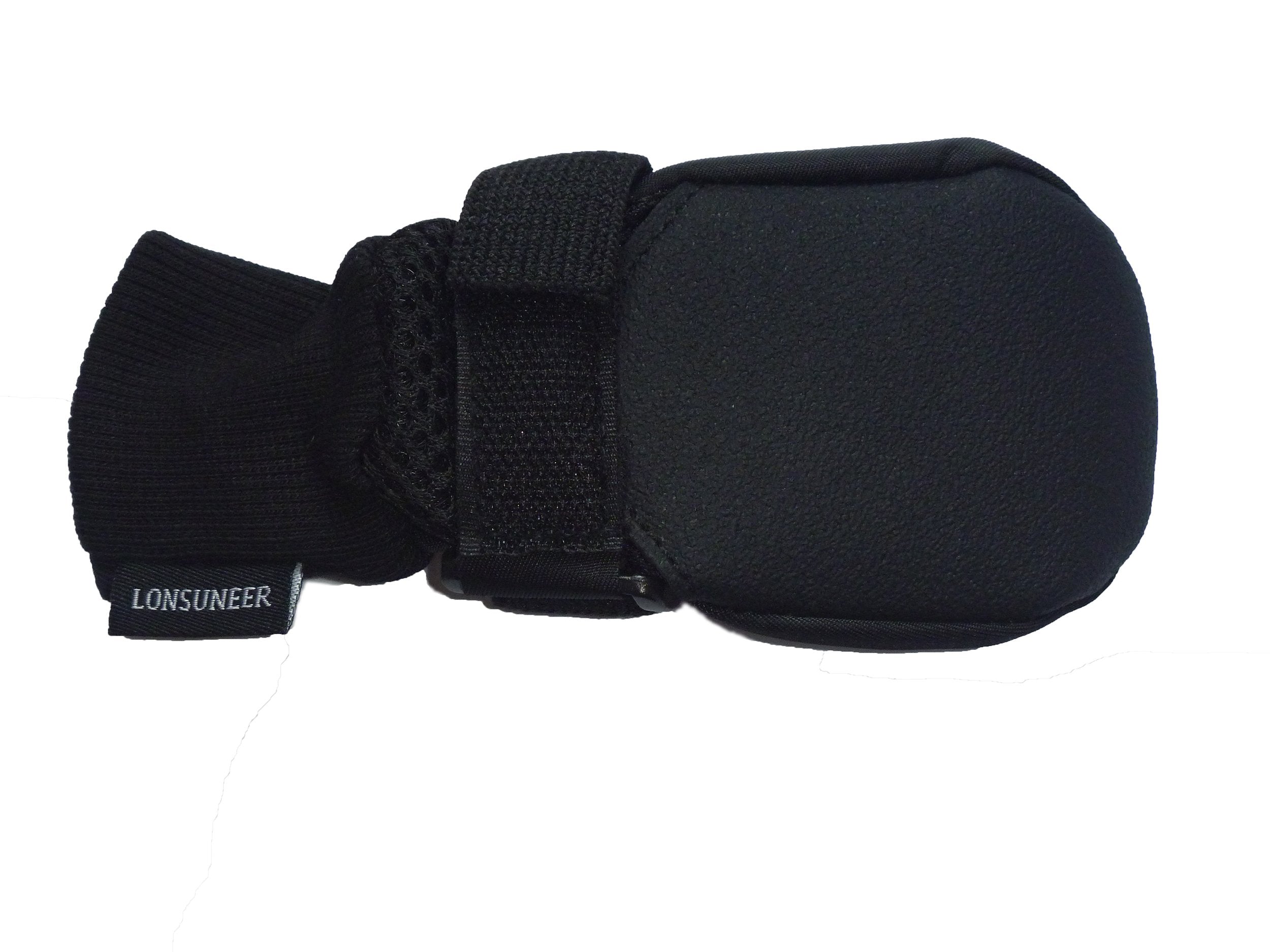 Lonsuneer Paw Protector Dog Boots Set Of 4 Breathable And Protect Paws Soft Nonslip Soles Black Color Size Small