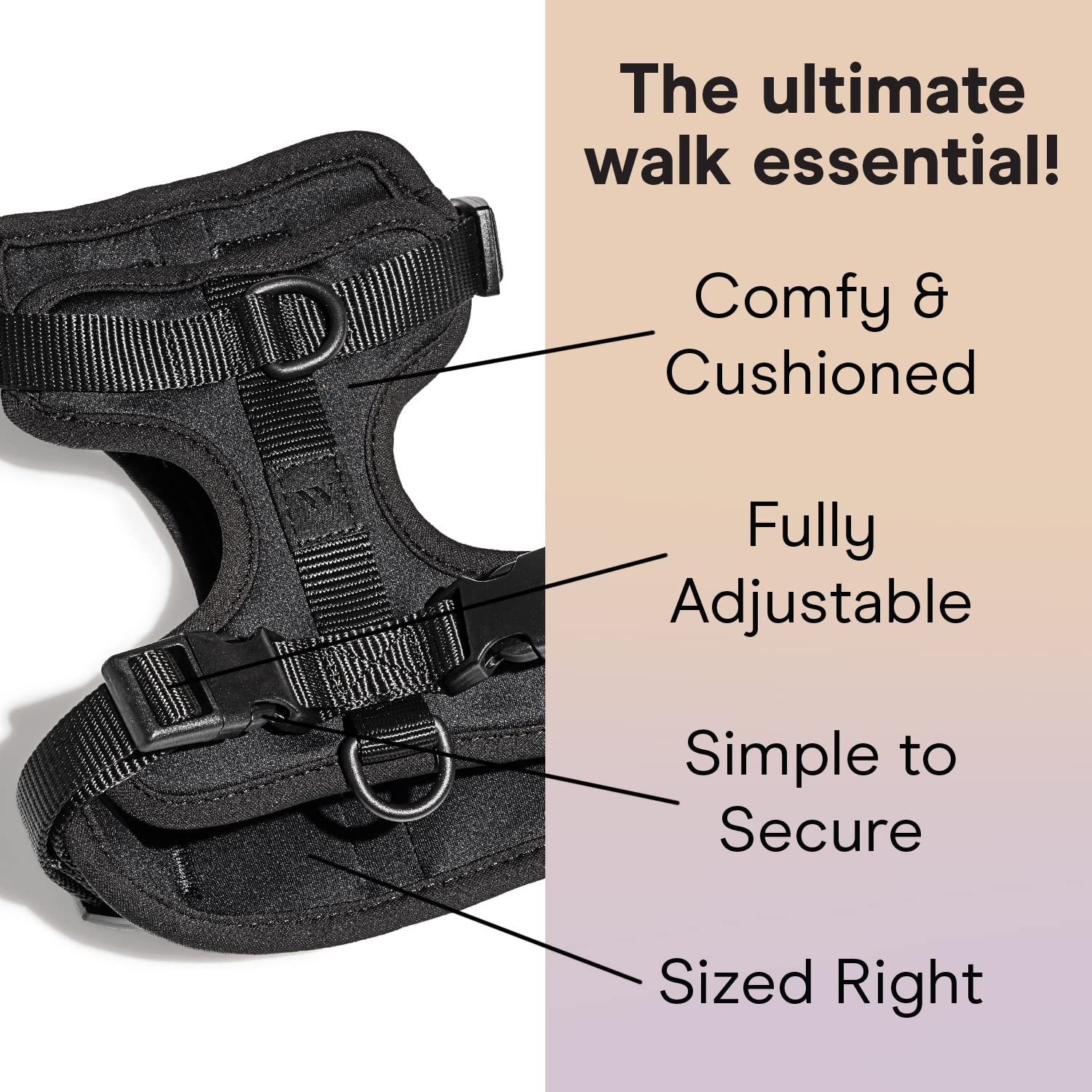 Wild One Dog Harness, The Original No-Pull, Pet Harness With 3 Leash Clips, Adjustable Soft Padded Vest, Comfortable, Stretchy,