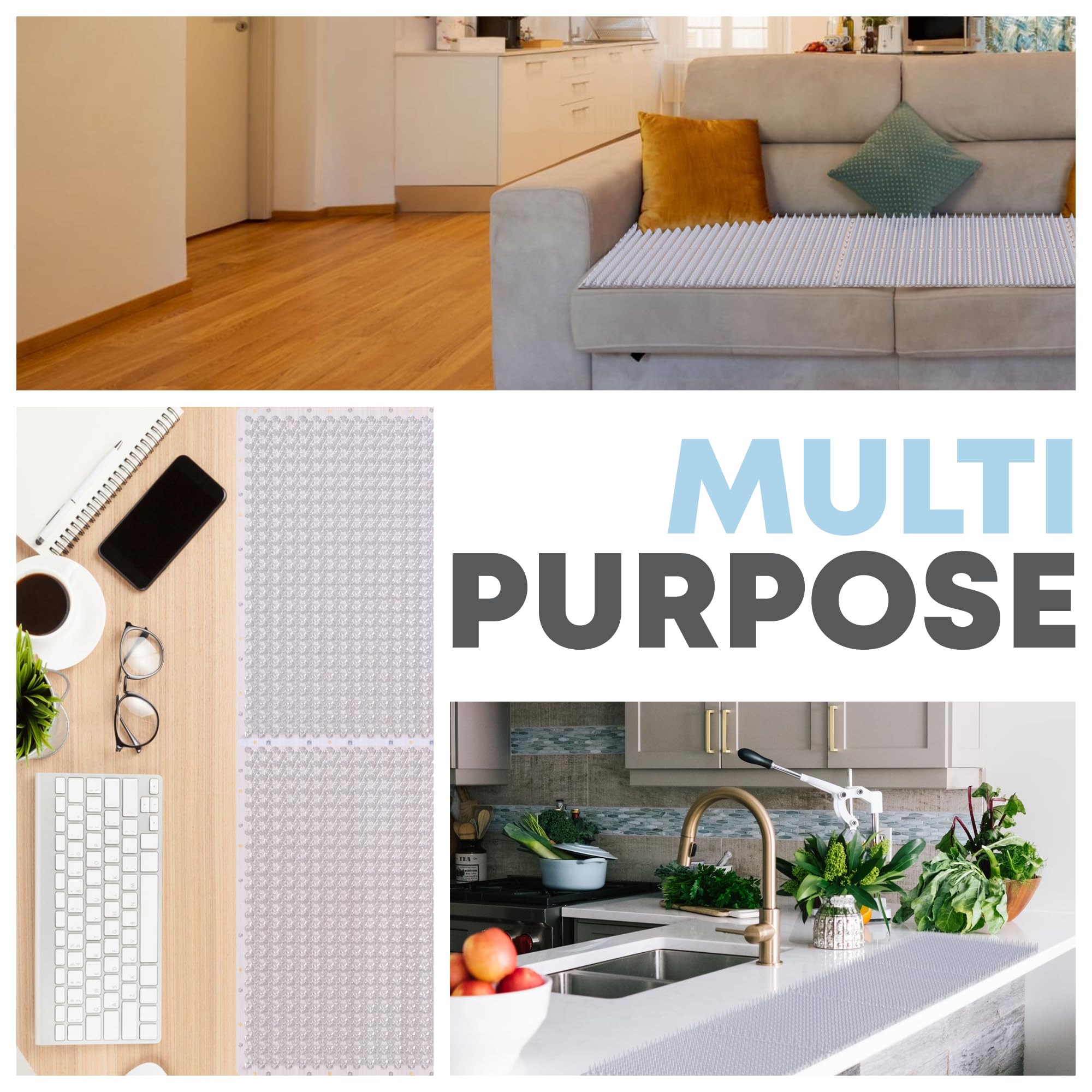 Petfolio 12 Pack Upgraded Scat Mat For Cats - 16 x 13 Inch Cat Repellent Mat With Uneven Spikes Is An Effective Pet Training Mat