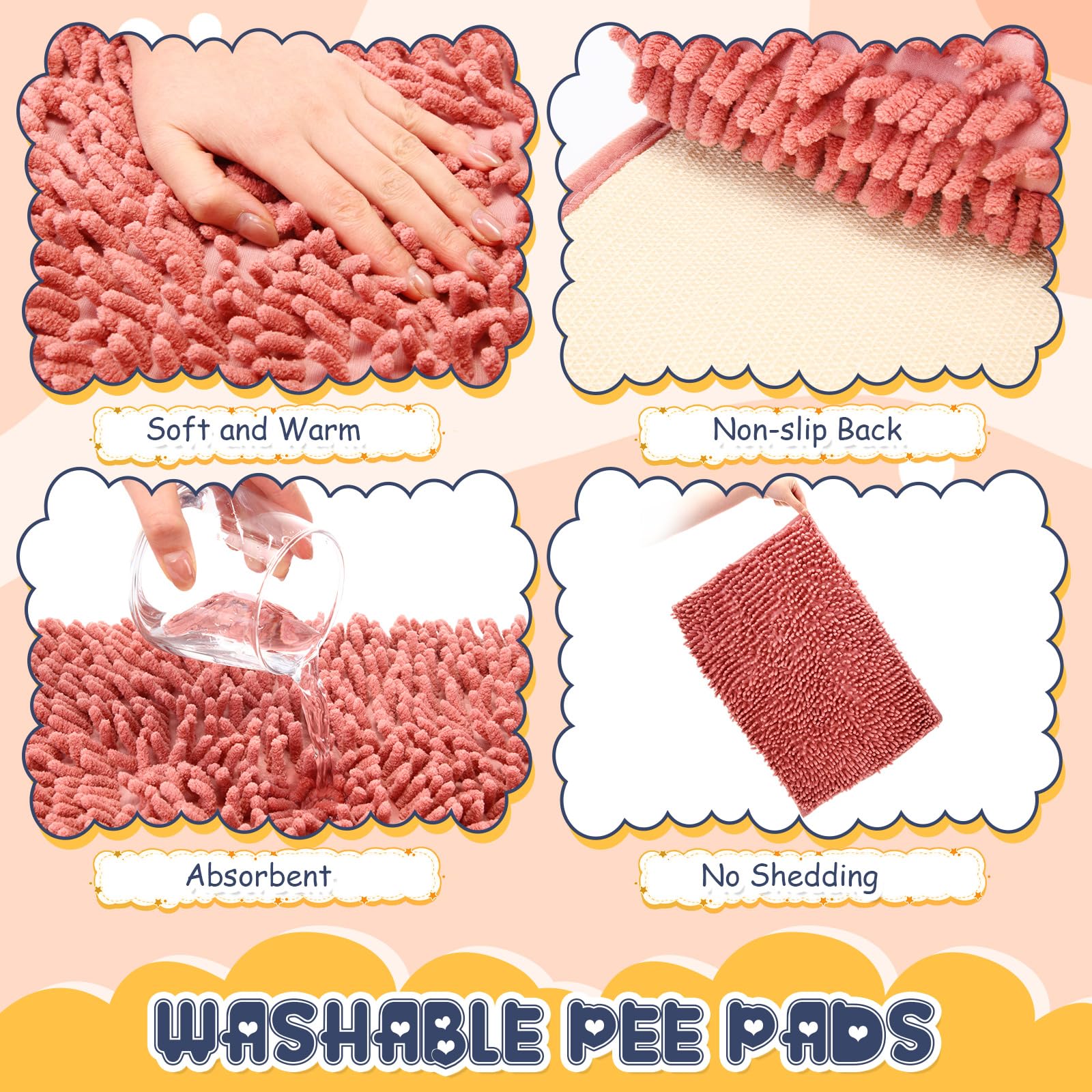 Fanfanwin 6 Pcs Guinea Pig Cage Liner 16 X 24 Inch For Guinea Pig Cage Bedding Reusable Rabbit Mat Pad Washable Training Pad Ani