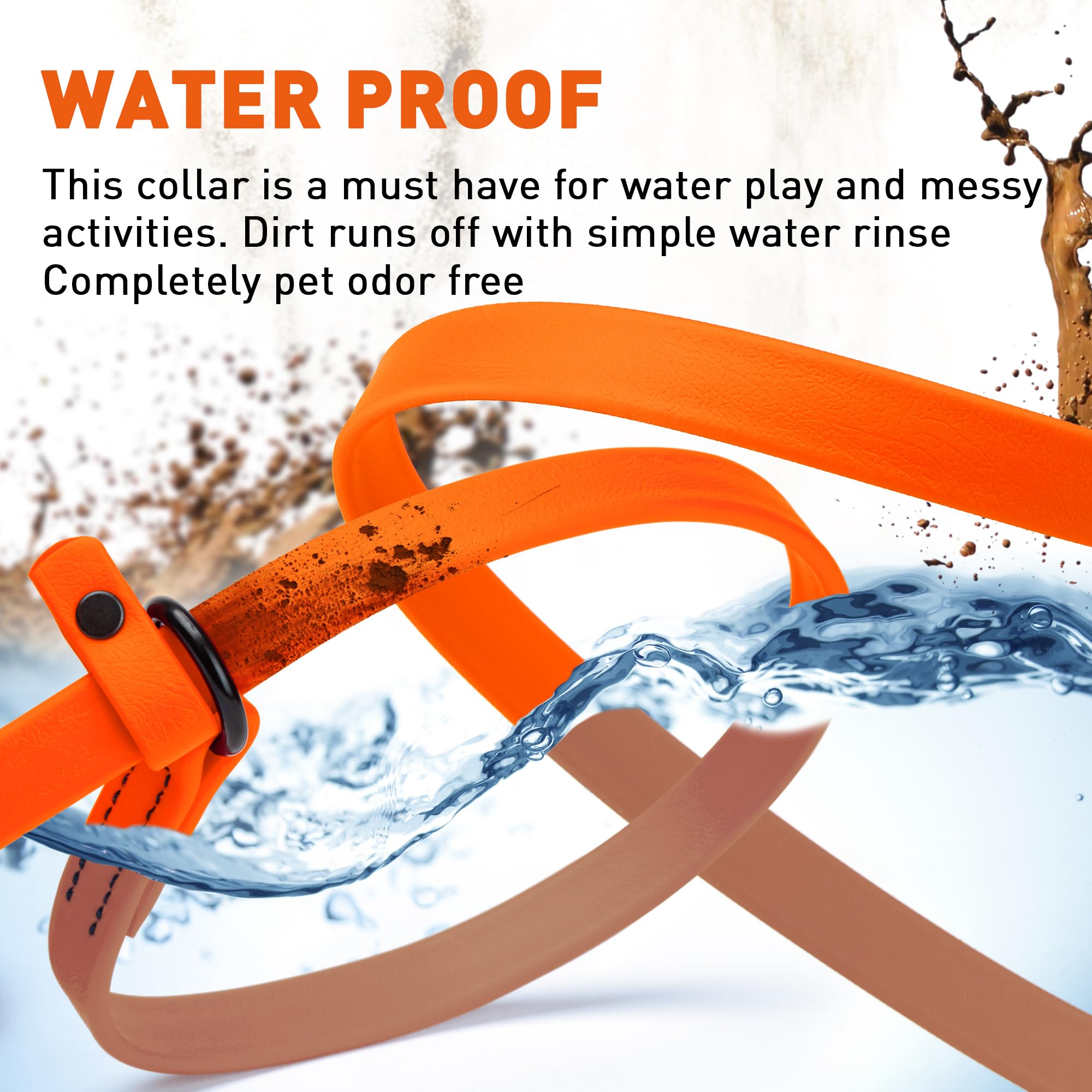 Dogline Biothane Slip Dog Leash - For Small, Medium And Large Dogs - Odor Free Slip Lead, Heavy Duty And Durable Material Kennel Lead - Hunter Orange - 5Ft L X 3/8In W
