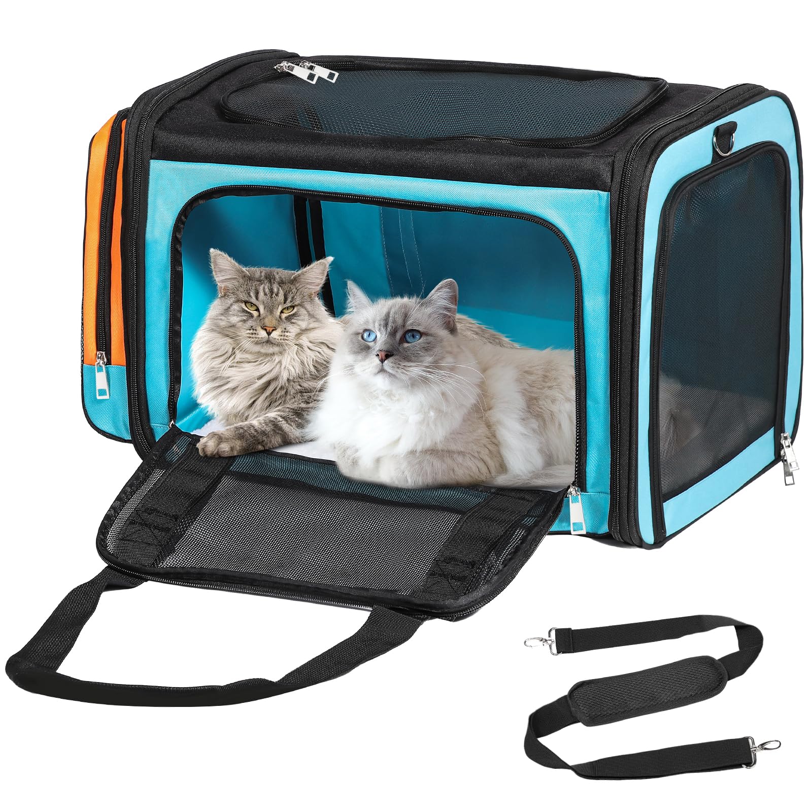 Discala Extra Large Cat Carrier For 2 Cats, Pet Carrier, Dog Carrier For Small Dogs, Cat Carrier Soft, Collapsible Large Pet Car