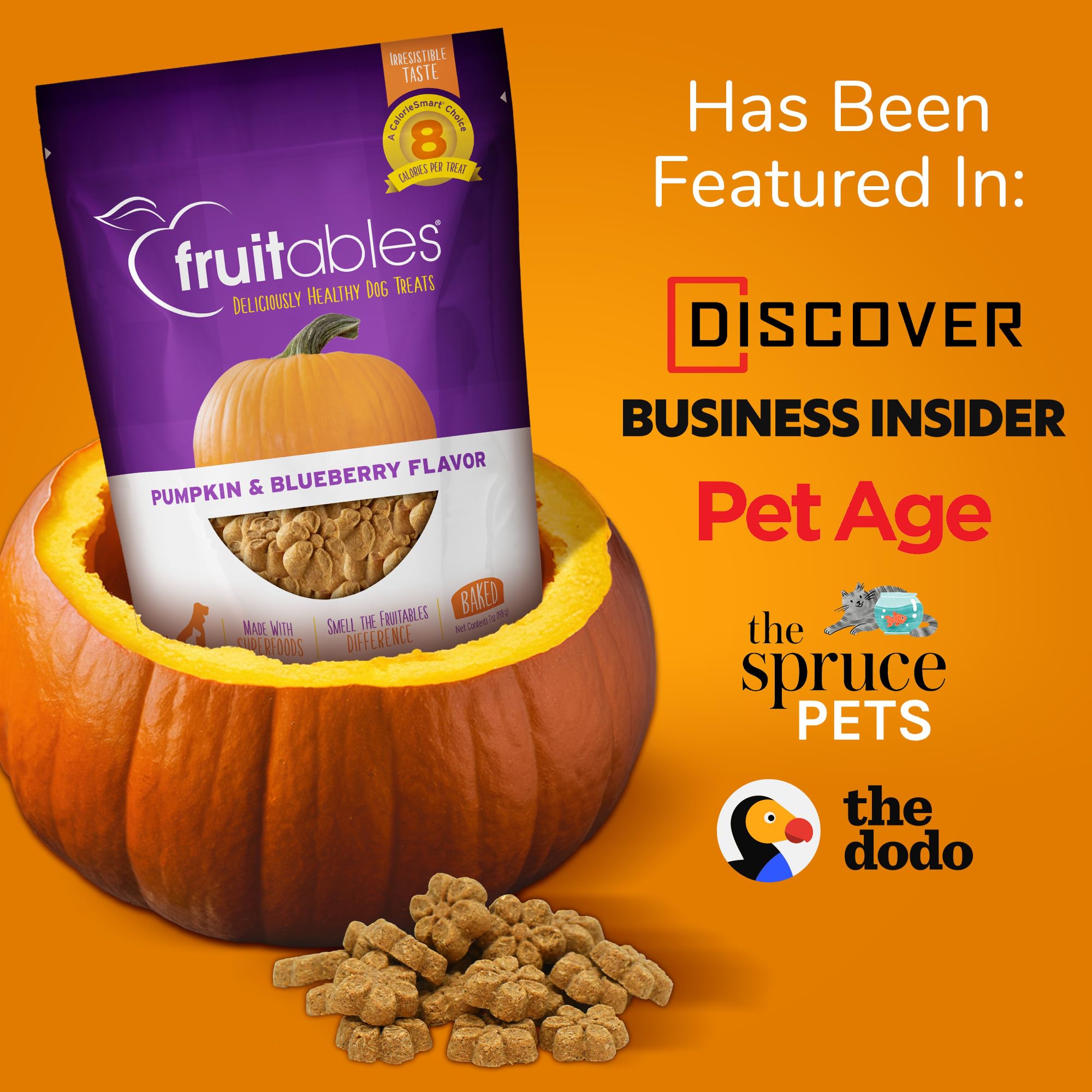 Fruitables Baked Dog Treats - Sweet Potato Treats for Dogs - Healthy Low Calorie Treats - Free of Wheat, Corn and Soy - Sweet Po
