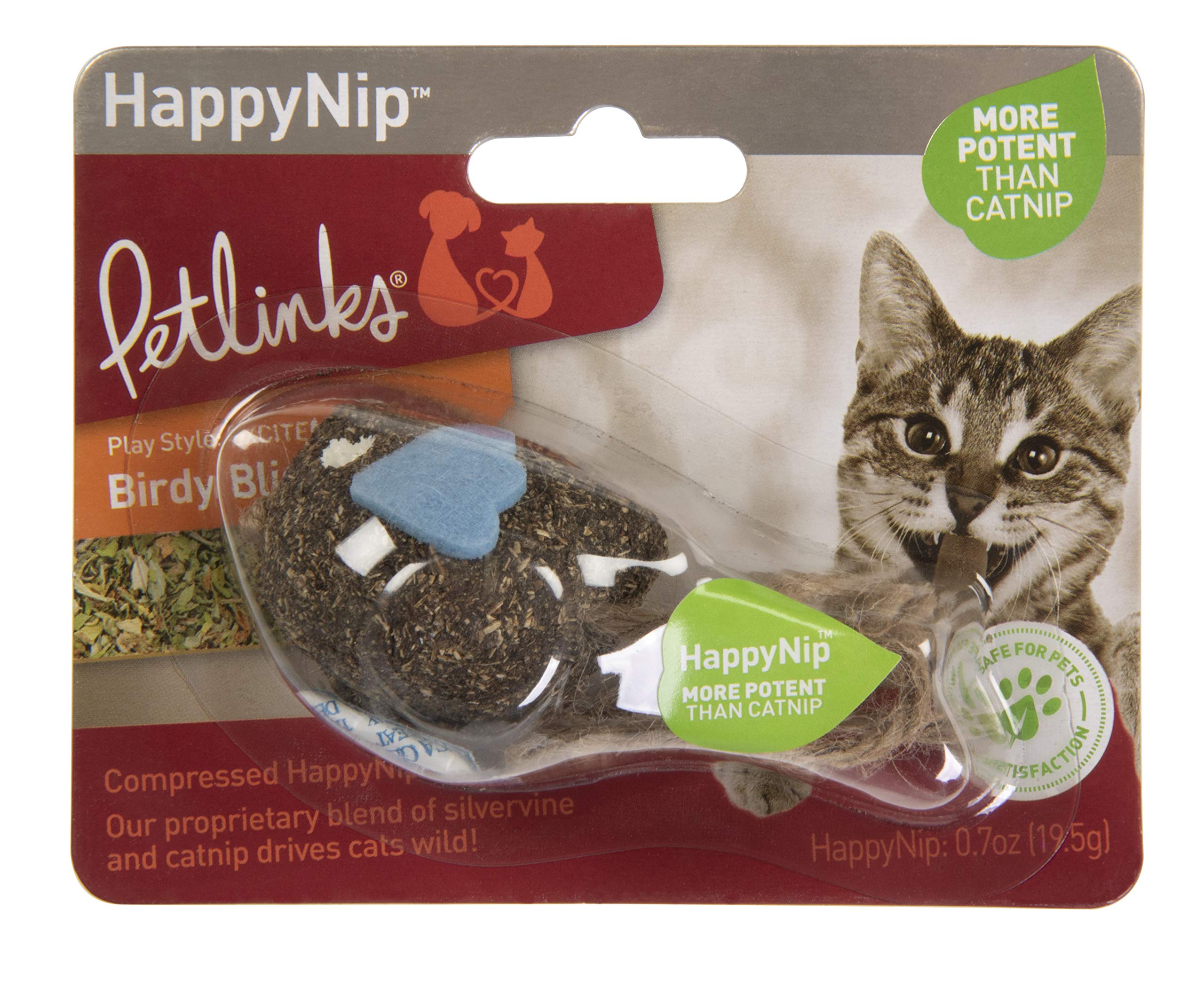 Petlinks HappyNip Birdie Bliss Compressed Catnip & Silvervine Blend Cat Toy - Natural, One Size