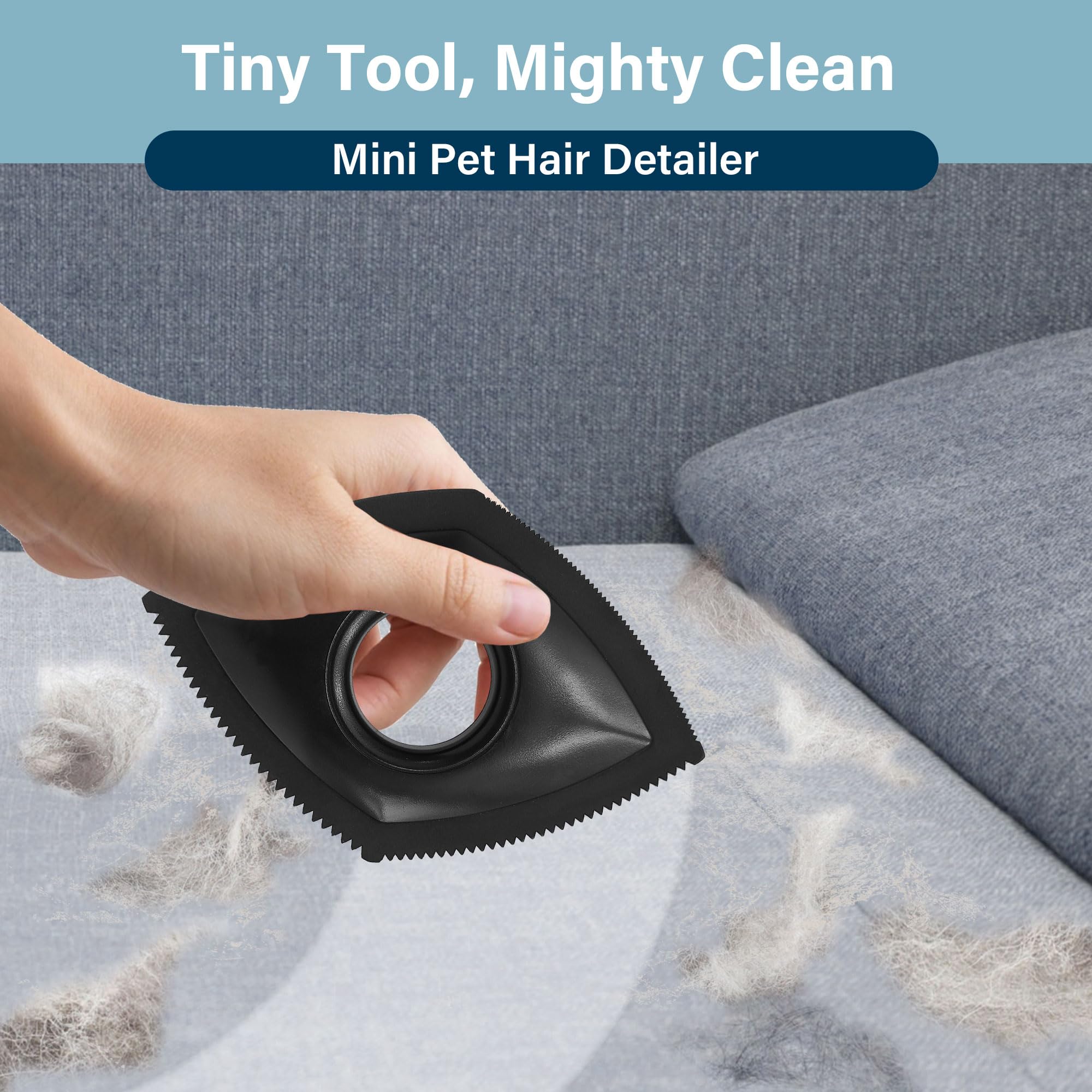 Heart Of Tafiti Mini Pet Hair Remover, Reusable Fur Removal Tool, Rhombic Dog Hair Remover For Car Interior, Auto Detailing, Cou