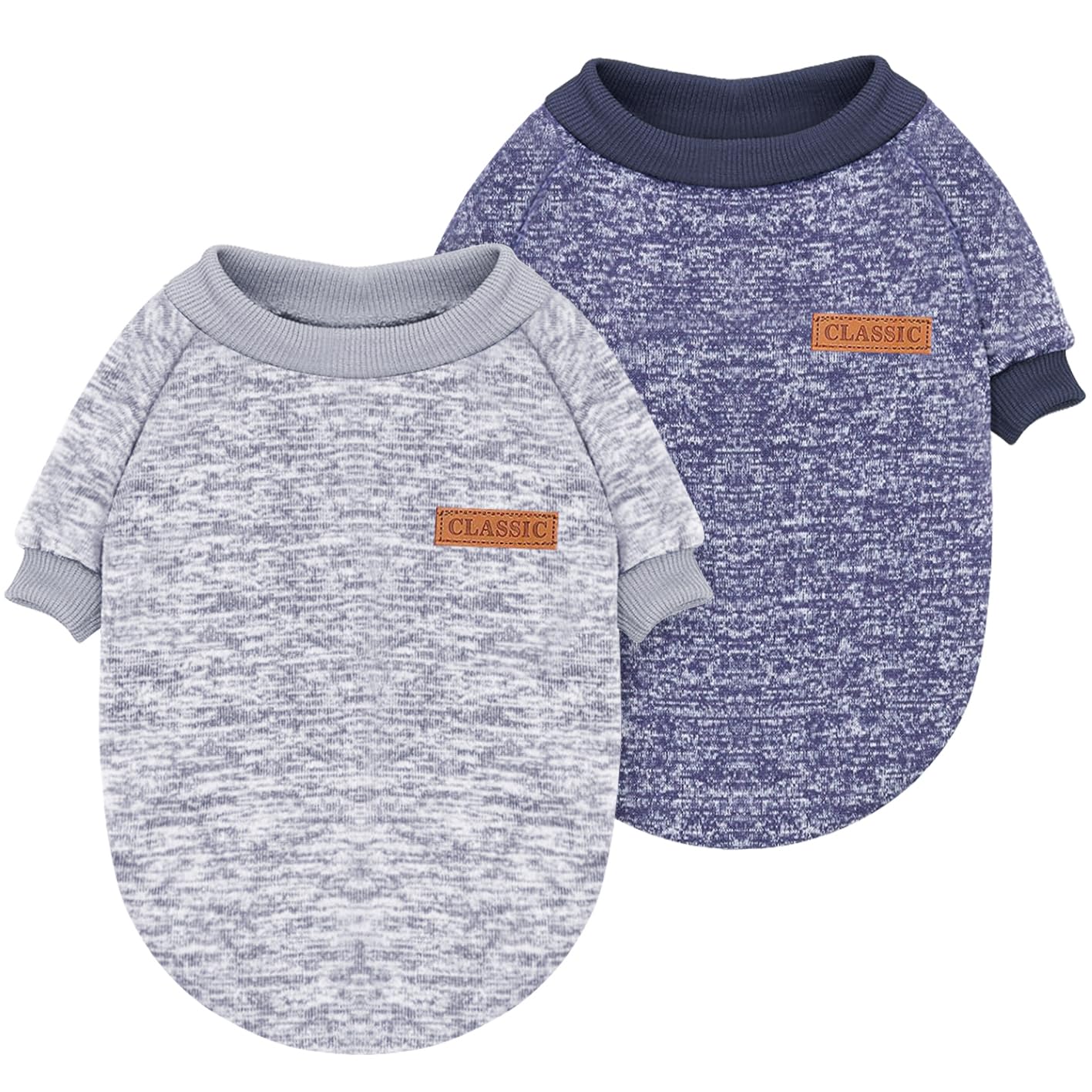 2 Pieces Pet Dog Classic Knitwear Sweater, Fleece Coat For Small,Medium Dogs,Warm Pet Dog Cat Clothes,Soft Puppy Customes For Ch