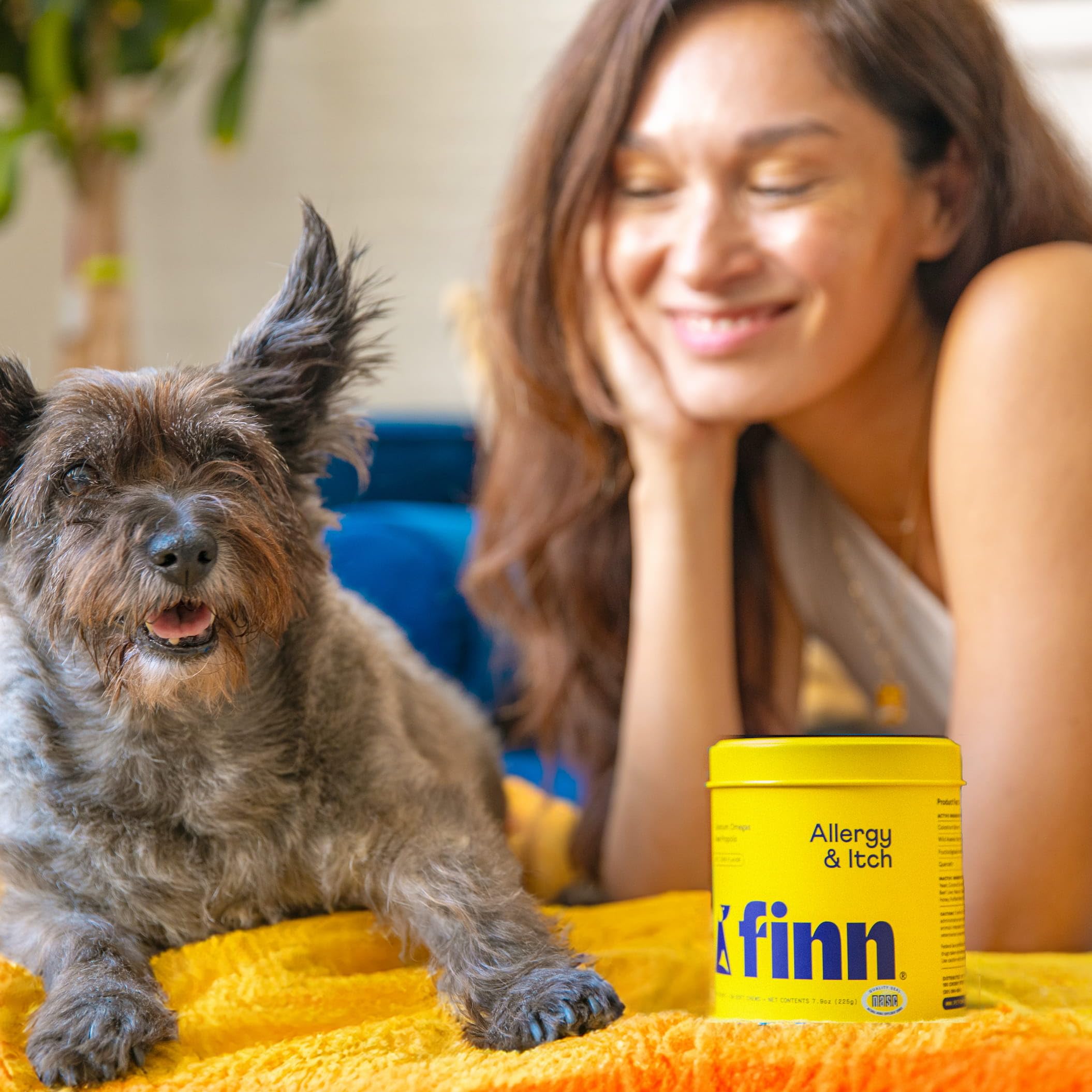 Finn Allergy & Itch Supplement for Dogs  Supports Seasonal Allergies & Immune Response  Wild Alaskan Salmon Oil, Bee Propolis &
