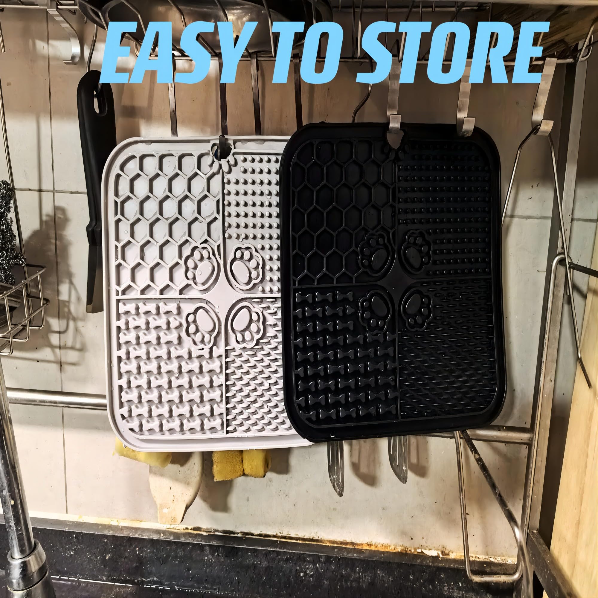 Dog Lick Mat, 3Pack Dog Slow Feeder, Non-Slip Design Lick Mat for Dogs and Cats, Boredom and Anxiety Reducer,Suitable for Treats