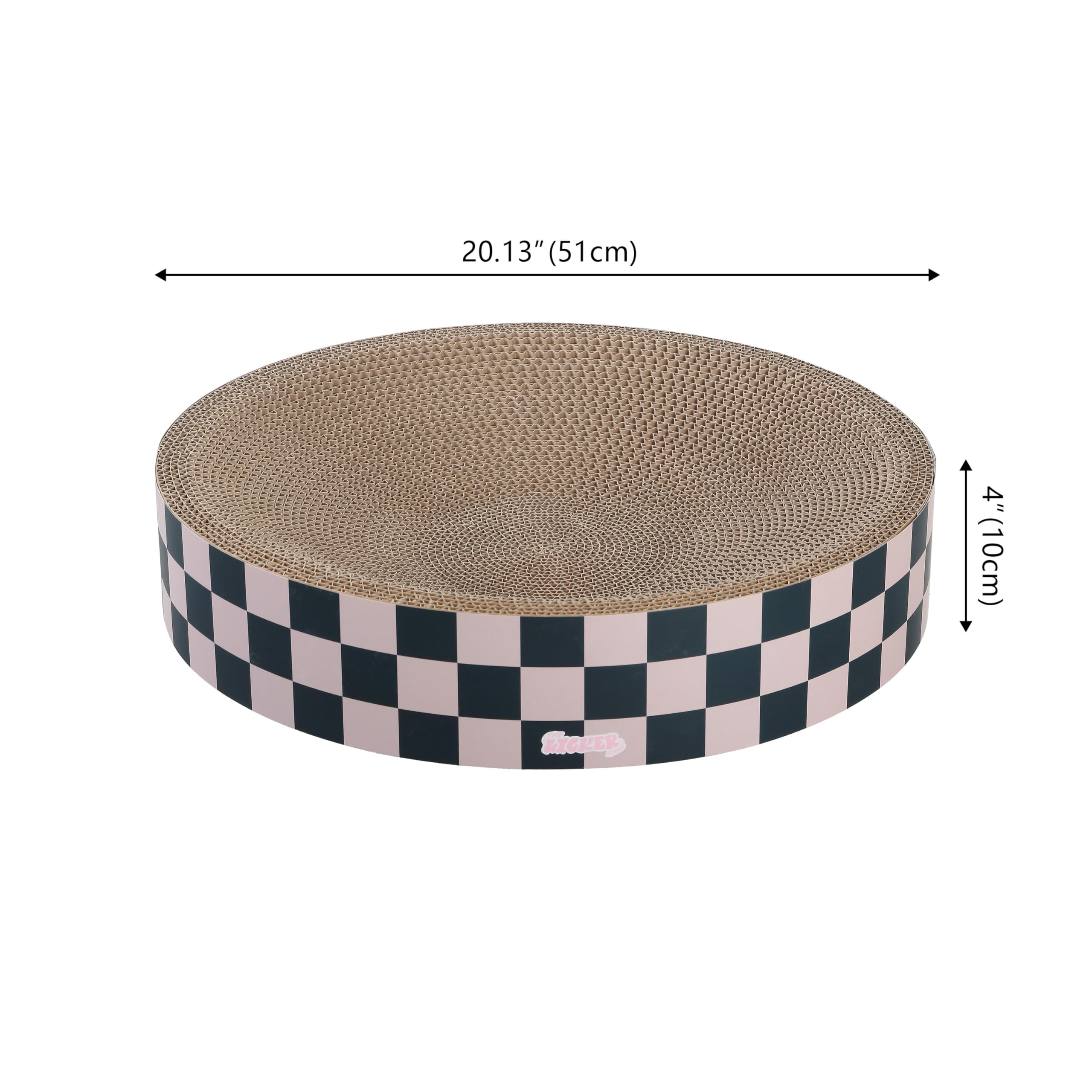 The Licker Store Csr1010C Nelson 20.13'' Modern Cardboard Round Bowl Cat Scratcher With Catnip, Peony