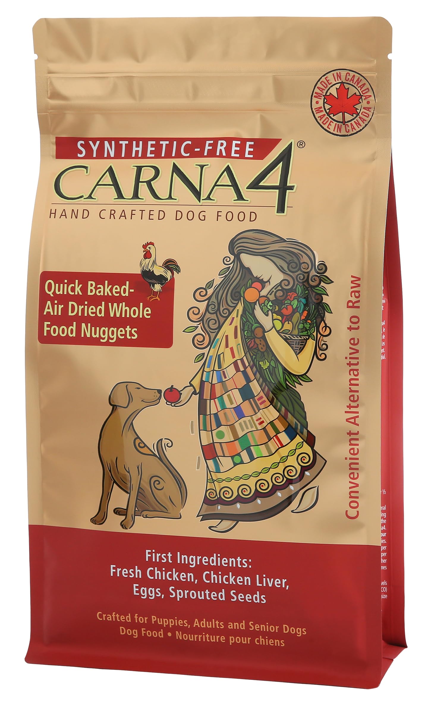 Carna4 Hand Crafted Dog Food, 13-Pound, Chicken