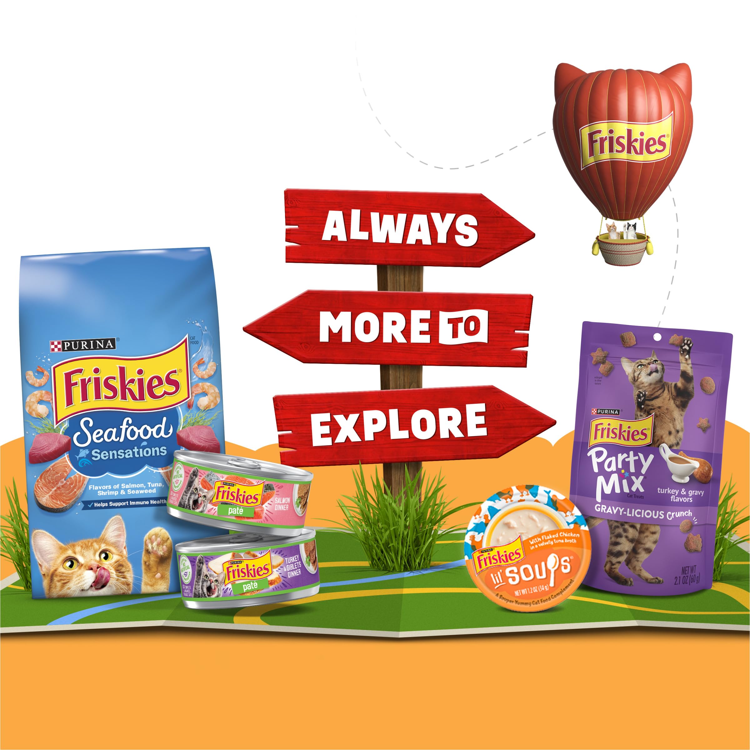 Purina Friskies Poultry Faves Broth and Gravy Cat Food Complements Variety Pack - 8 ct. Box