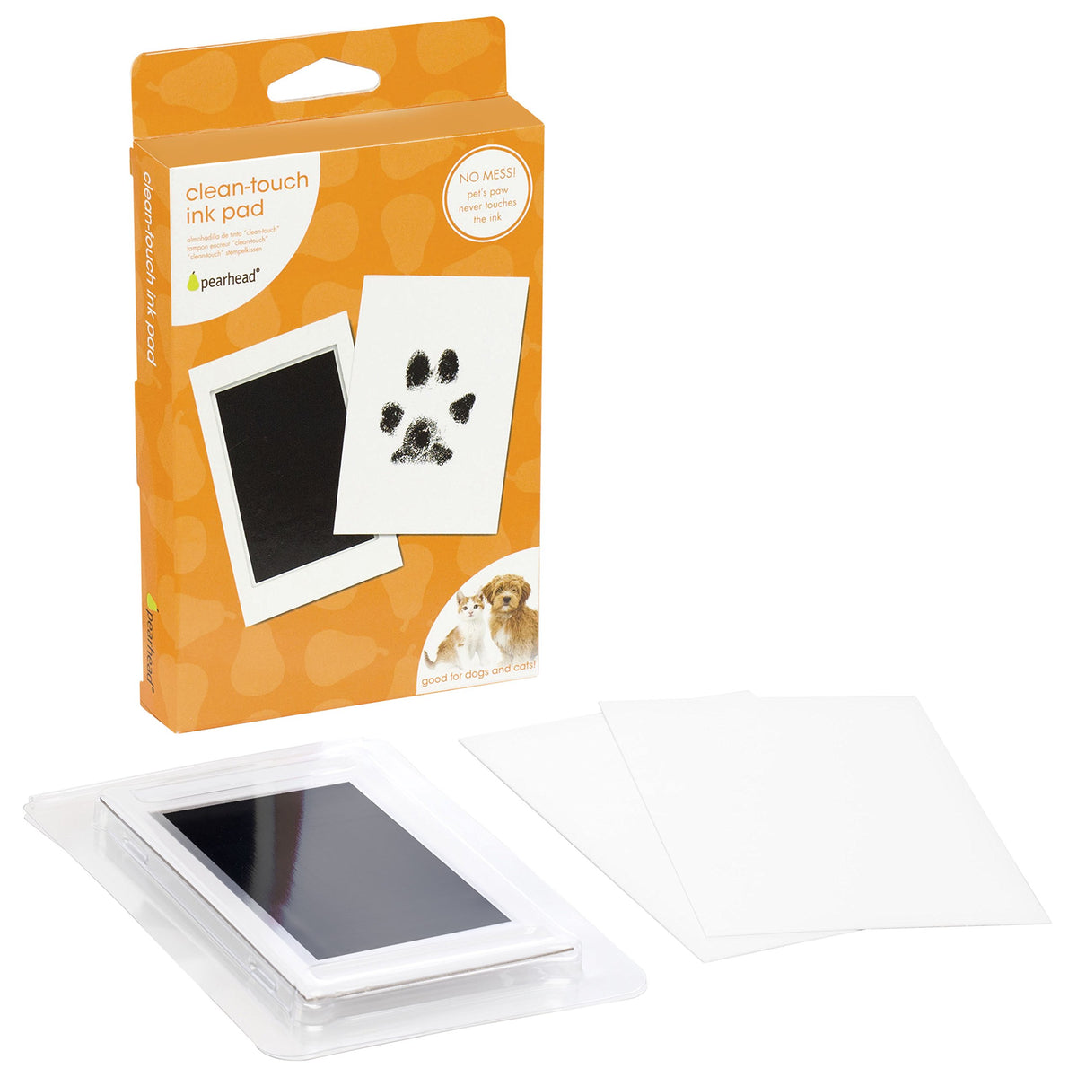 Pearhead S/M Paw Print Clean Touch Ink Pad, Dog Or Cat Pet Owner Keepsake, Diy Inkless Nose Print And Pawprint Impression Making Kit, Small/Medium