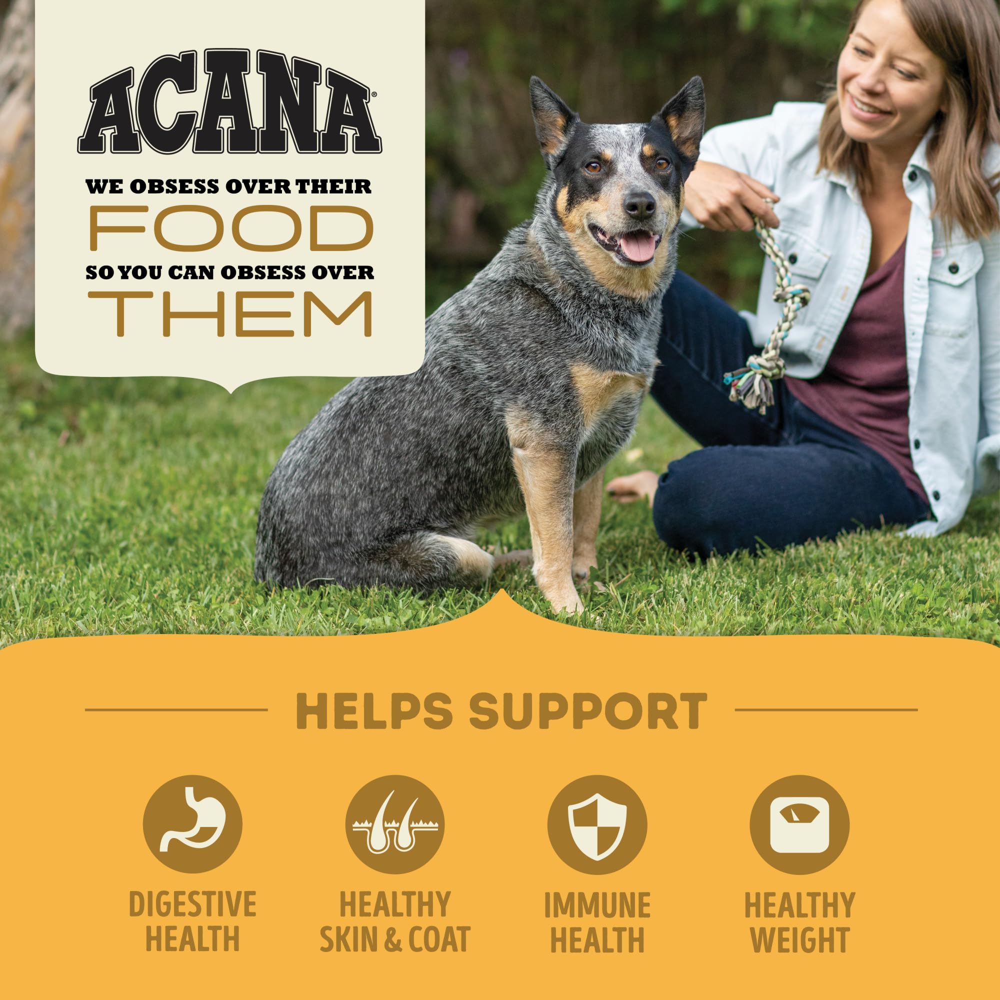 ACANA Grain Free Dry Dog Food, Free-Run Poultry Dog Food Recipe, 25lb