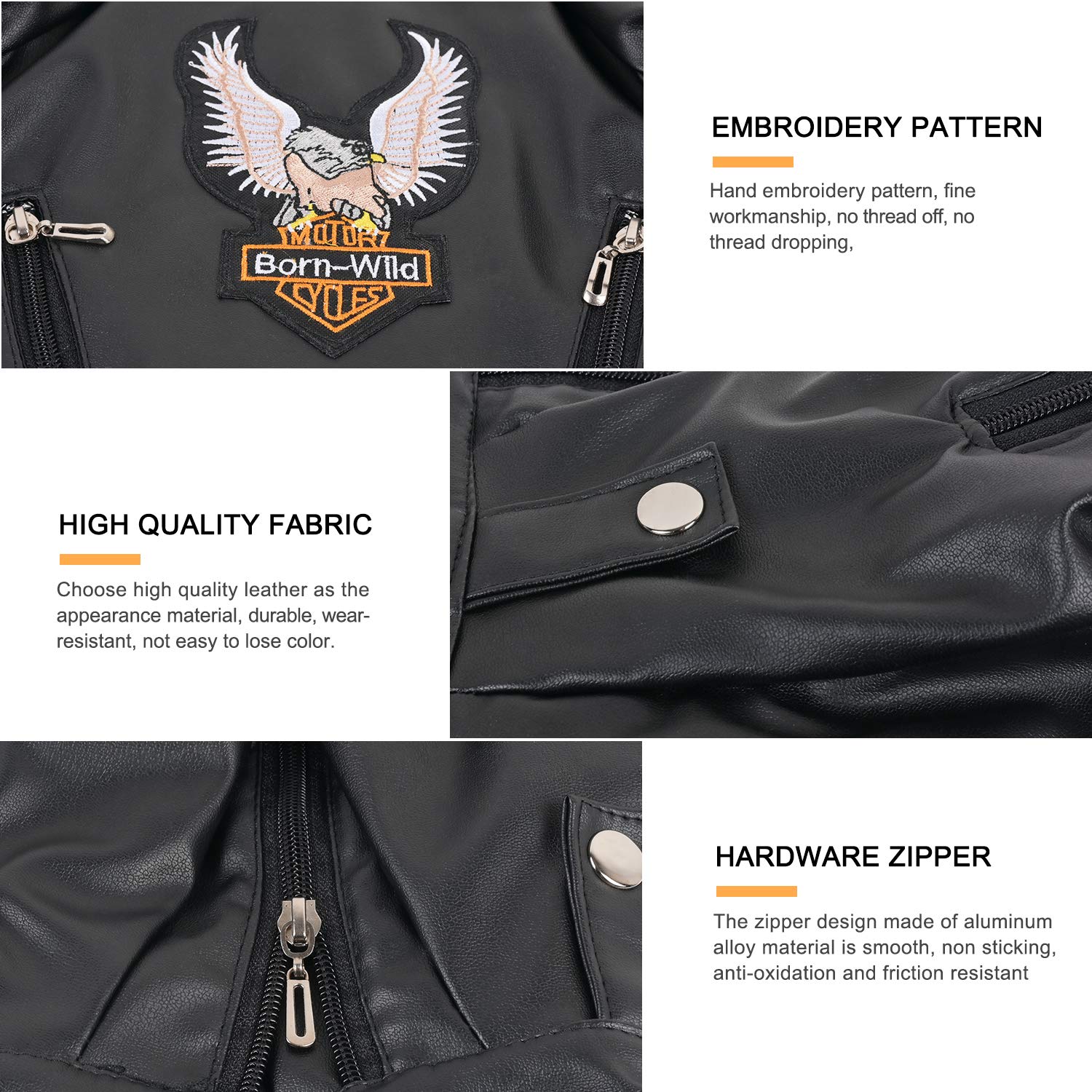 Warm Dog Jacket Winter Dog Coat Jacket For Small And Medium Sized Dogs Windproof And Waterproof Puppy Jacket Cool Pet Dog Clothes Dog Leather Jacket Chihuahua Clothes Yorkie Clothes Black Xl